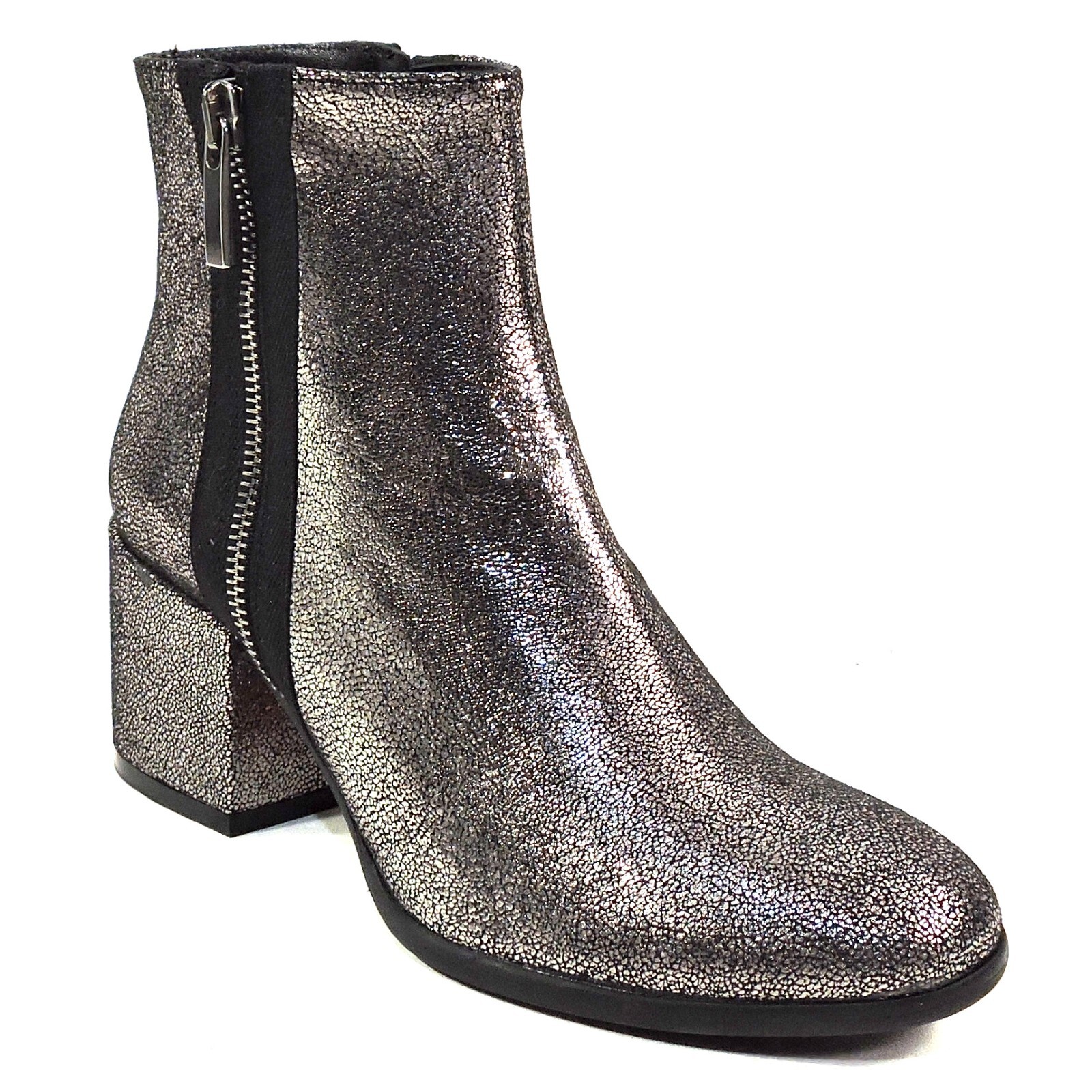 ROGAN 🇮🇹 WOMEN’S SOFT SILVER SUEDE COMFORT ANKLE BOOTIE
