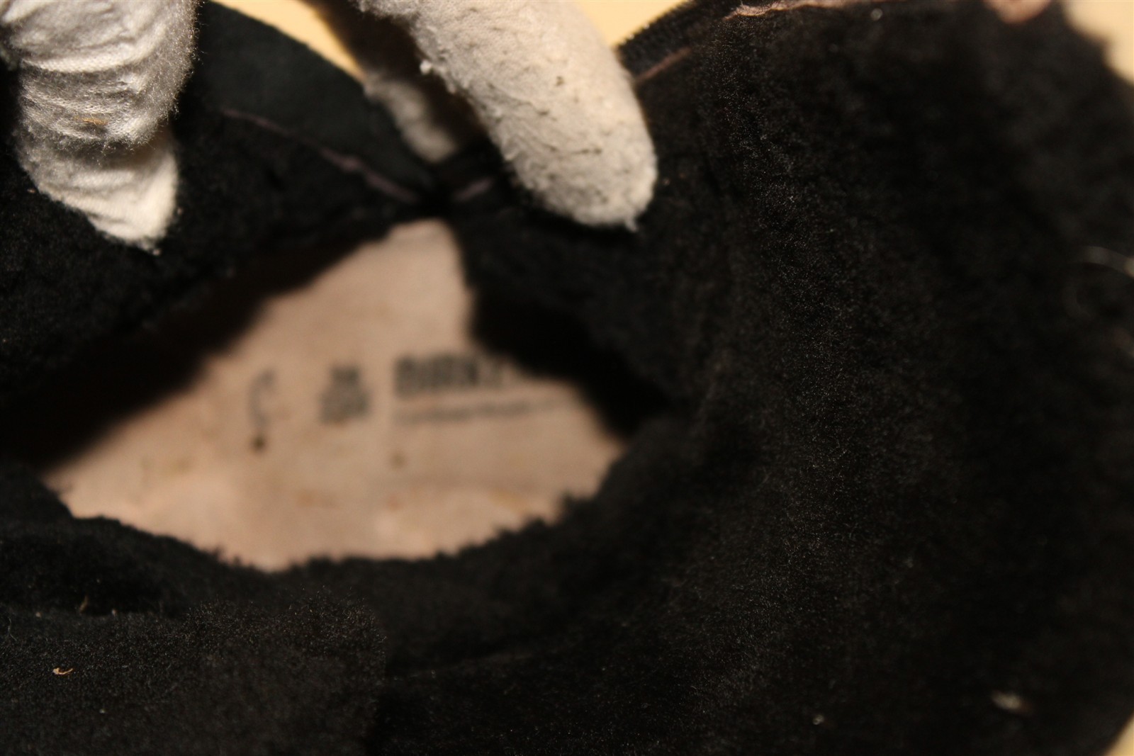 Birkenstock Woodbury Womens 8 R 39 Black Nubuck Shearling Side Zipper Flat Boots