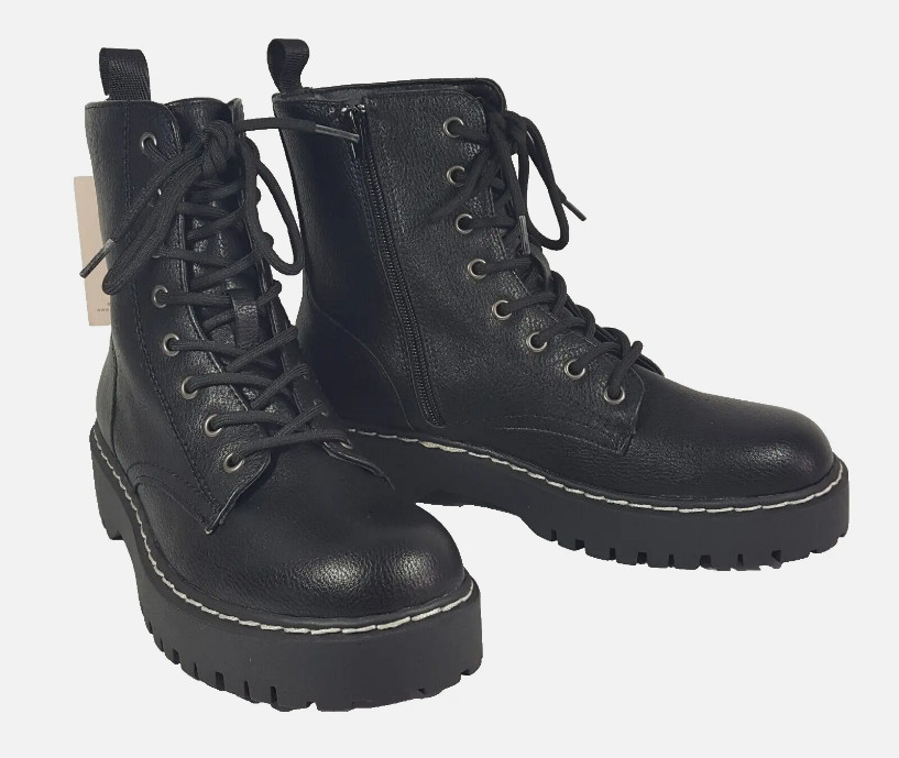 SHOES SINCERELY JULES COMBAT BOOTS sz 8 CHRISTMAS NEW