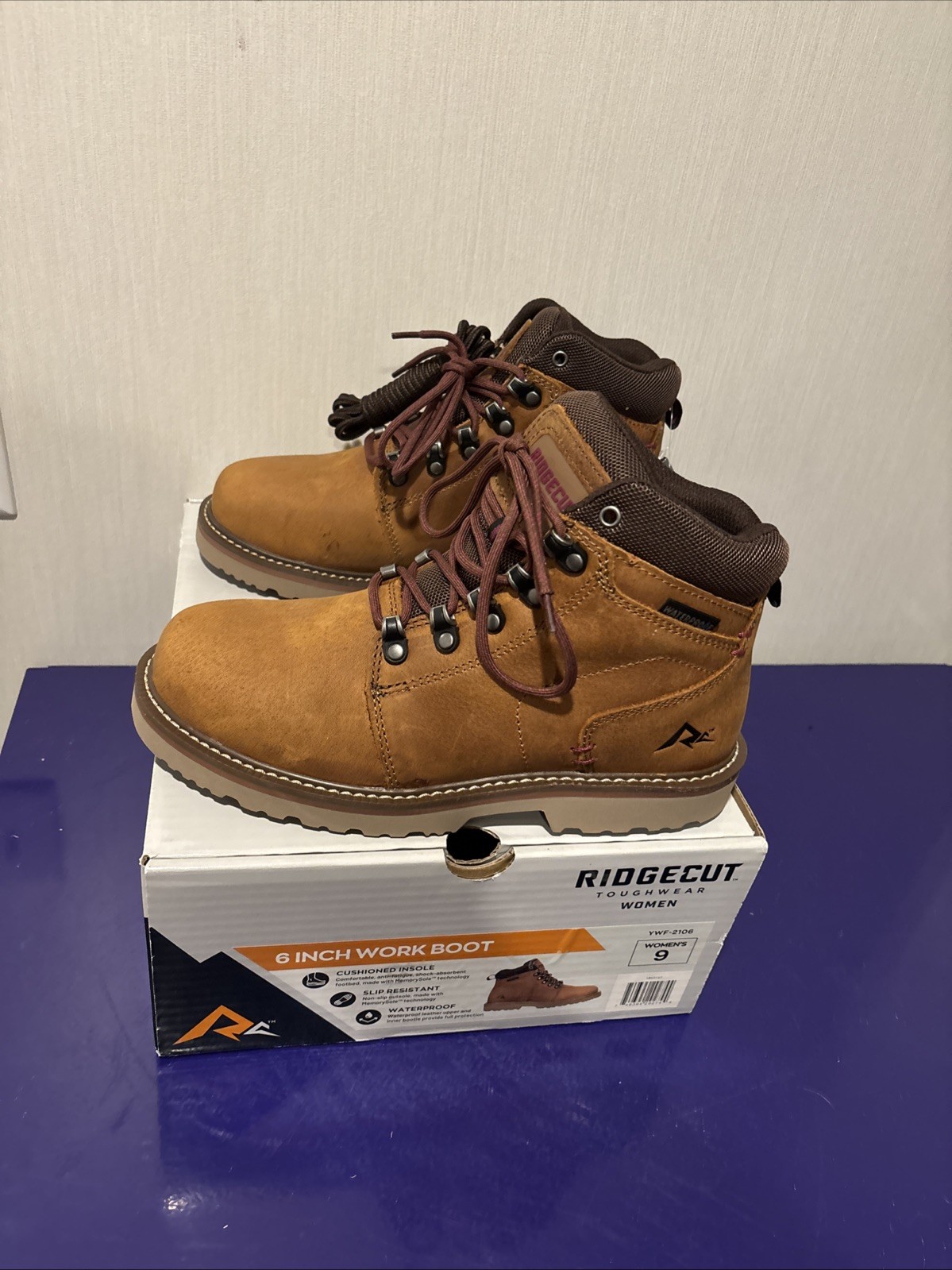 Ridgecut Toughwear Women’s 6″ Waterproof Work Boot, Choose Your Size