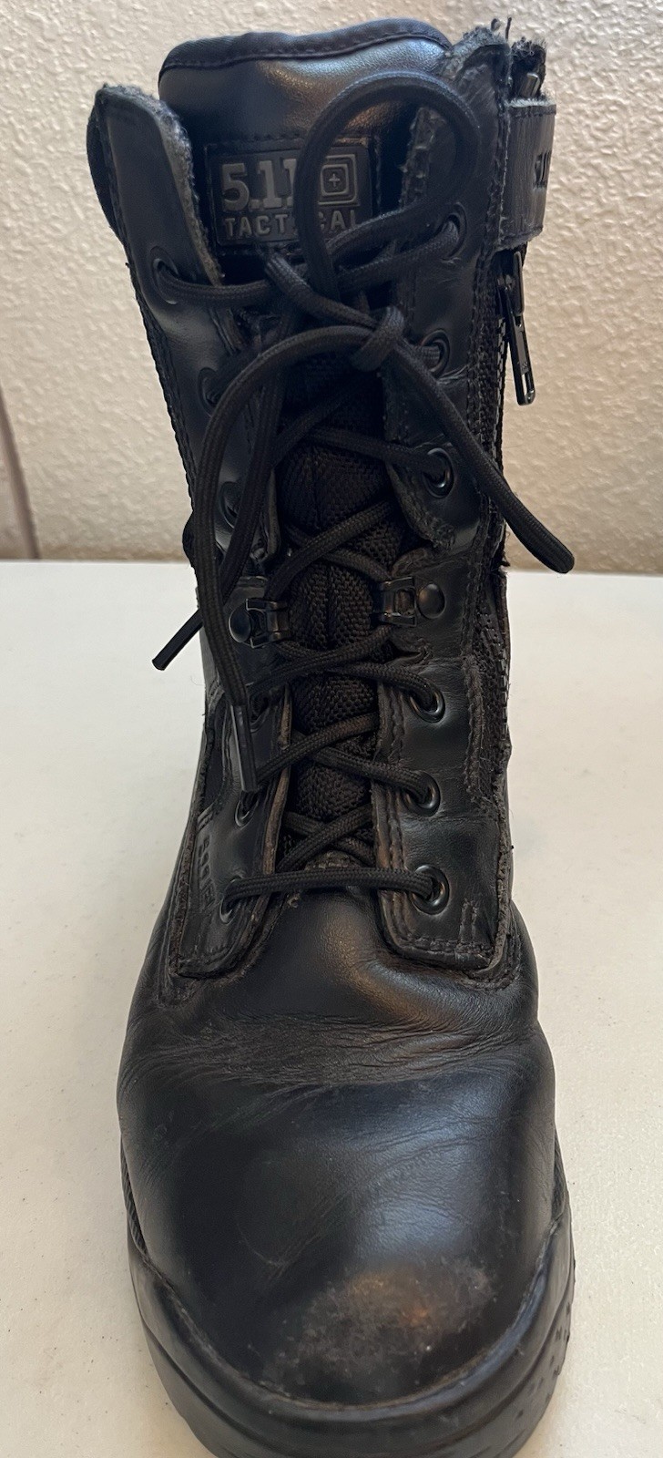 Women’s Size 8.5 Black 5.11 Tactical All Terrain Activity Combat Boots Side Zip