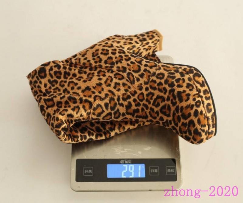 Chic Women’s Leopard Printed Faux Suede Zip Knee High Boots Formal Casual Shoes