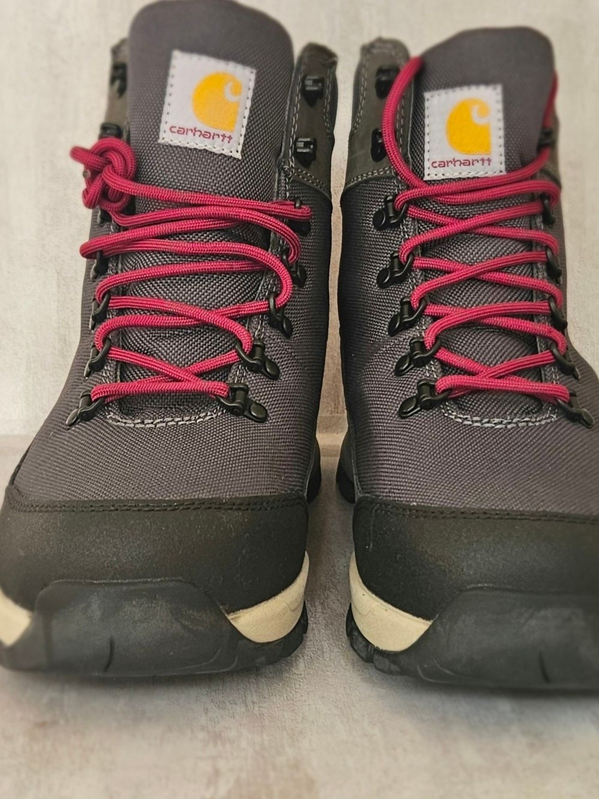 Carhartt Women’s 6″ Waterproof Soft Toe Work Boots Grey Pink Size 10 M