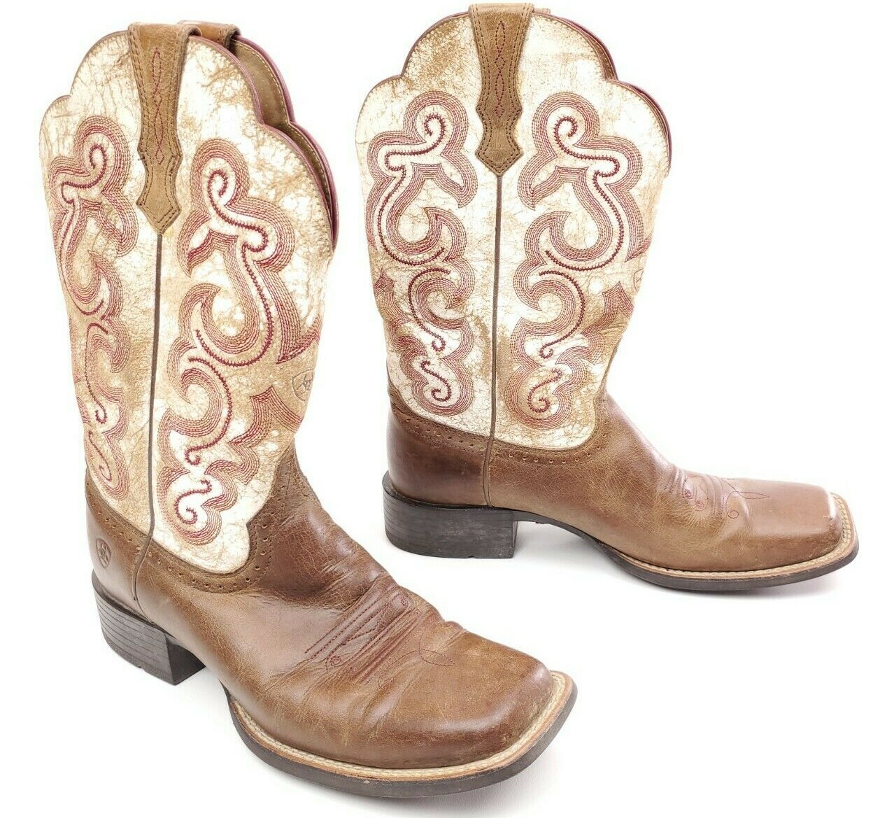 Ariat 10015318 Quickdraw 11″ Brown Size 8.5 B Distressed Square Toe Boot