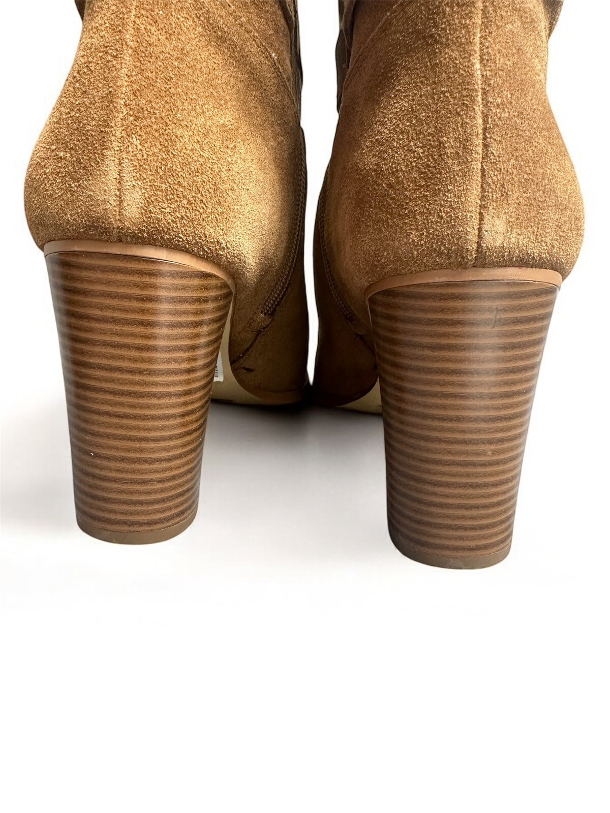 $275 SAKS FIFTH AVENUE Suede Leather Knee-High Tasseled Mariann Heel Boot 10