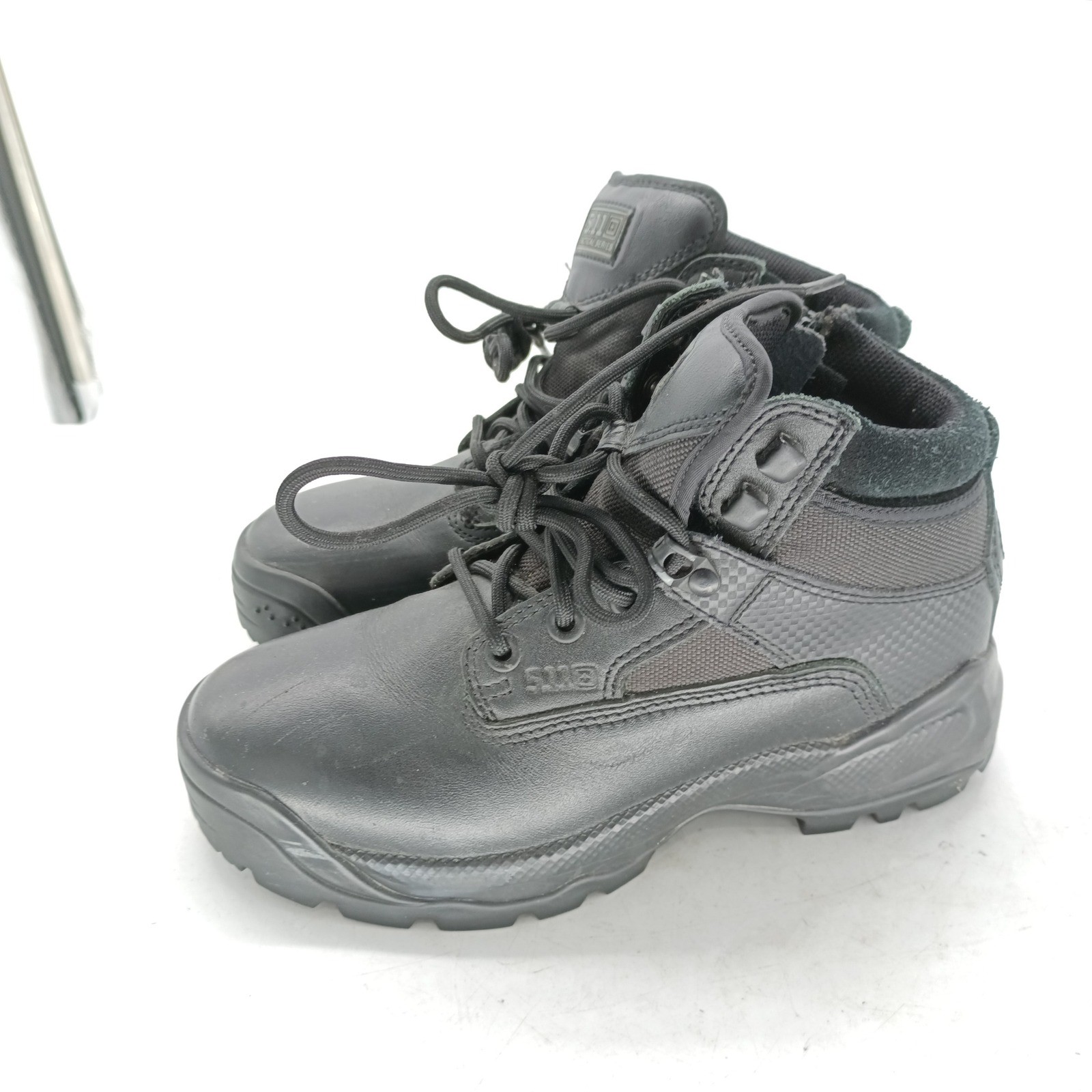 5.11 Tactical Womens ATAC 6 Side Zip Duty Boots Black Leather 12025 Size 7 s7