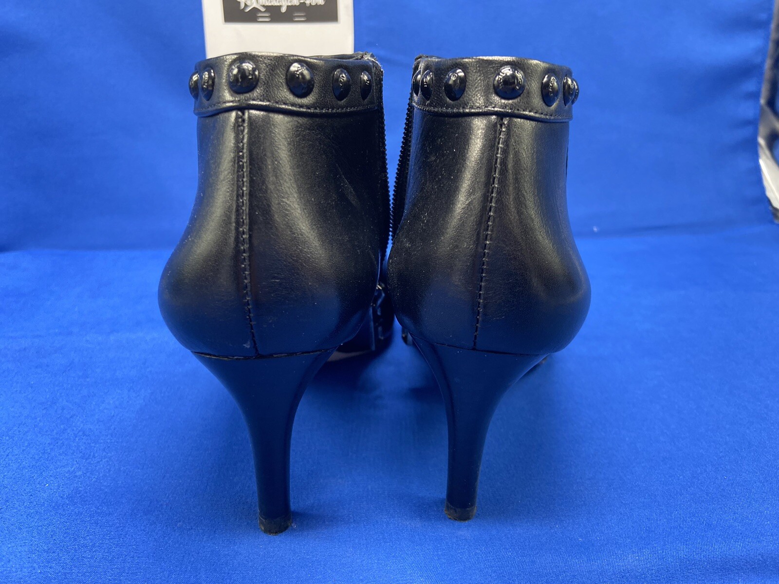 Coach Holiday Soft Shine Calf Leather Black Ankle Boot Bootie Women Size 6