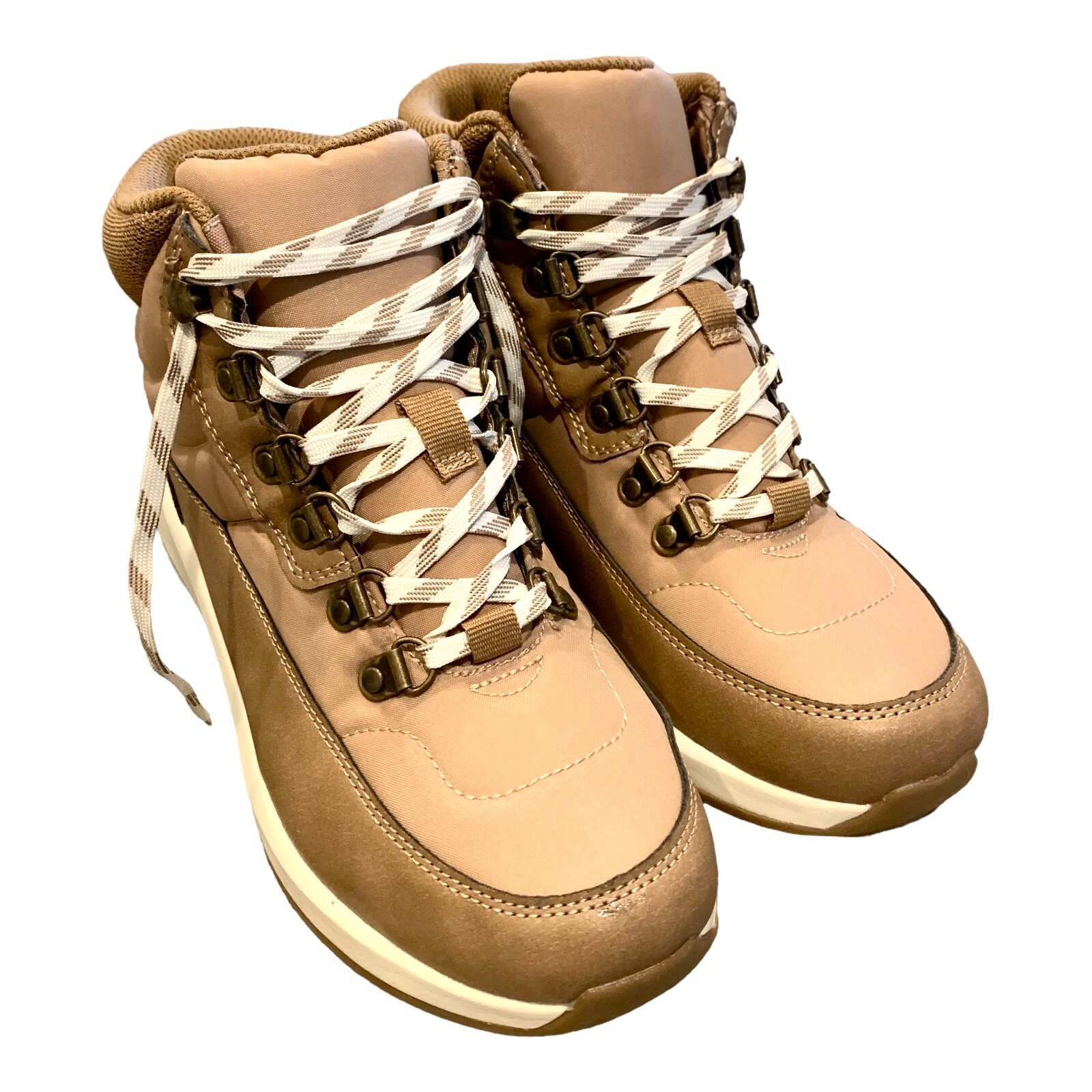{UNIVERSAL THREAD} Boots Beige-Tan Snow/Hiking/Winter/Comfort/Vegan Womens ~6.5