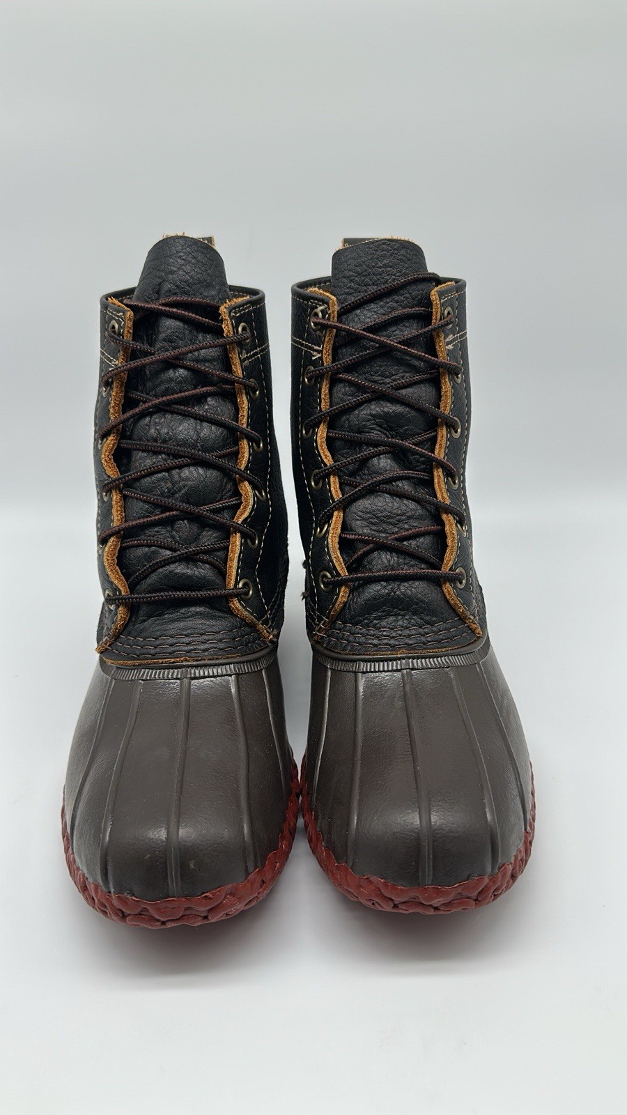 LLBean Leather 8″ Bison Unlined Waterproof Ankle Boots Women’s Size 9 M USA VTG