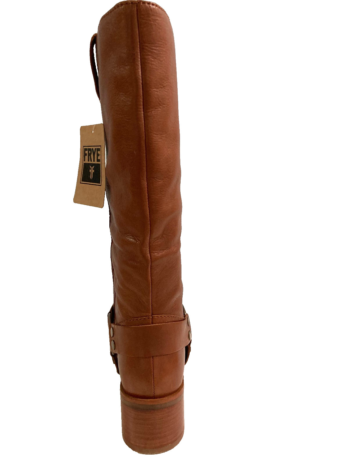 NEW FRYE CAMRYN Harness Tall Pull On Leather Boot Women’s Sz 7M Cognac