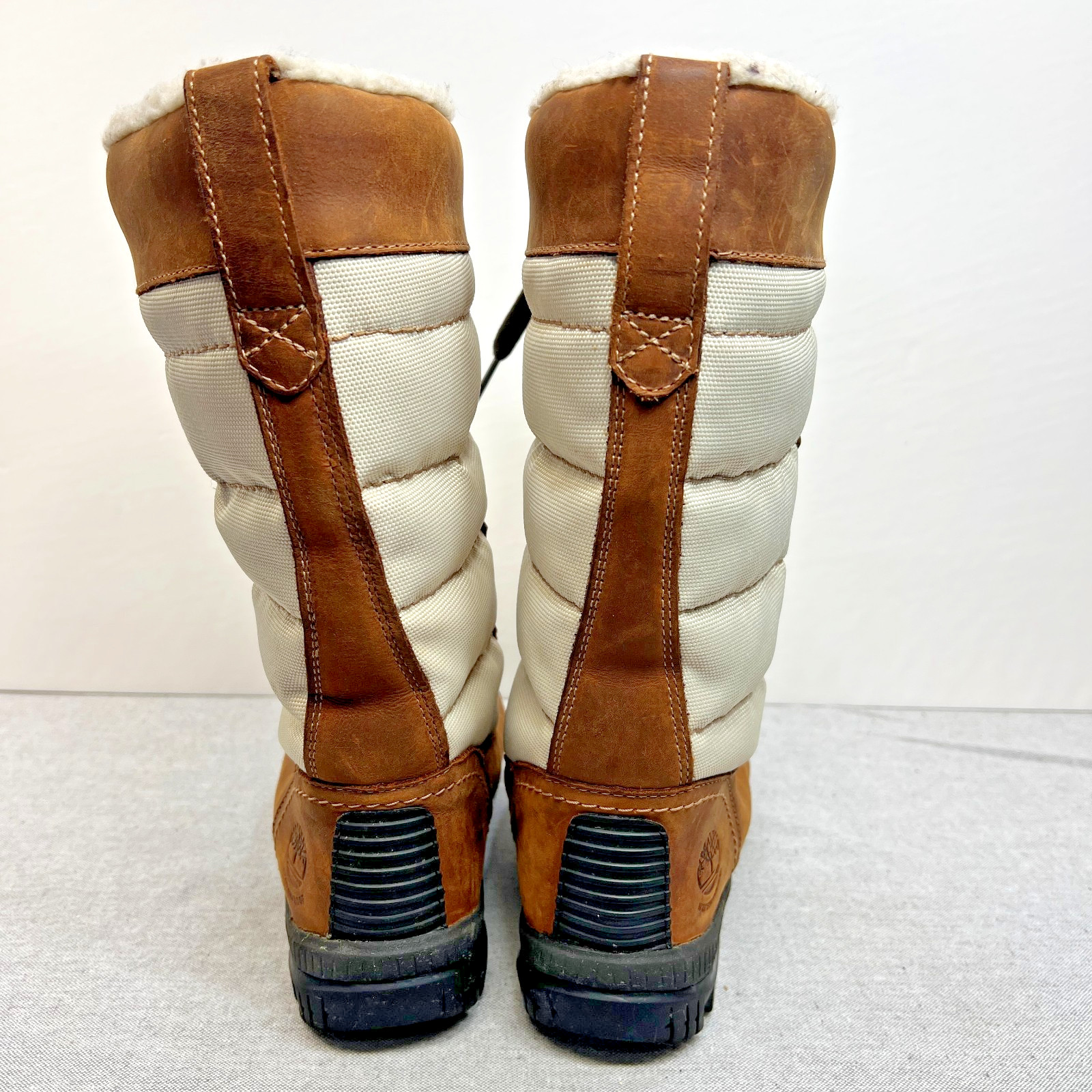 Timberland Mt Hayes Waterproof Insulated Tall Lace Up Boot Brown Sherpa W US 6.5