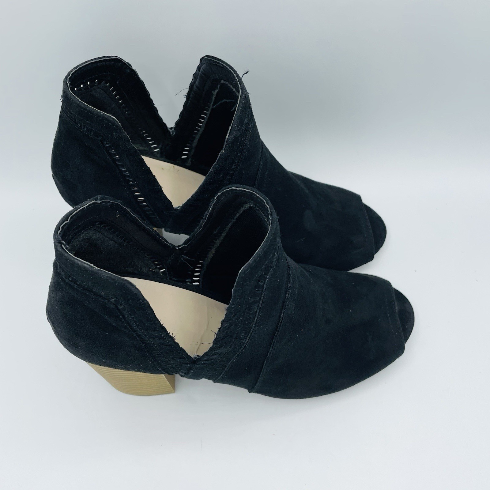 Fergalicious Boots Womens Size 8M Black Holiday Ankle Booties High Heels Slip On