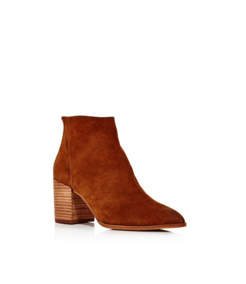 AQUA Dante Pointed Toe Leather Booties MSRP $129 Size 6.5M # M1 179 NEW