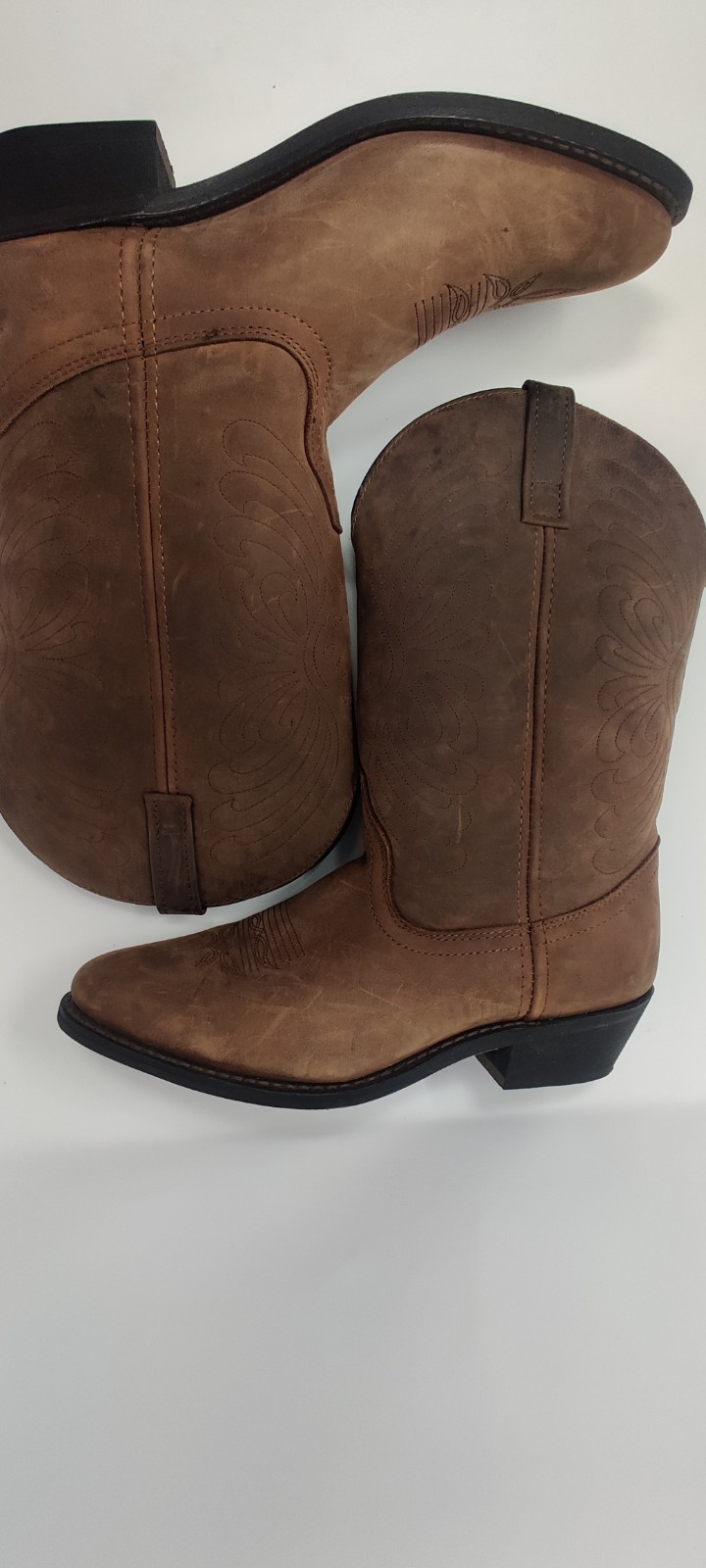 Masterson Western Leather Cowboy Boots Women’s Size 10M Brown – Style RB7440