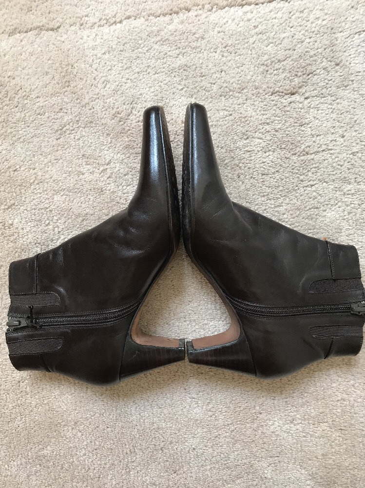Donald J Pliner Brown Leather Ankle Boots Sz 6 M