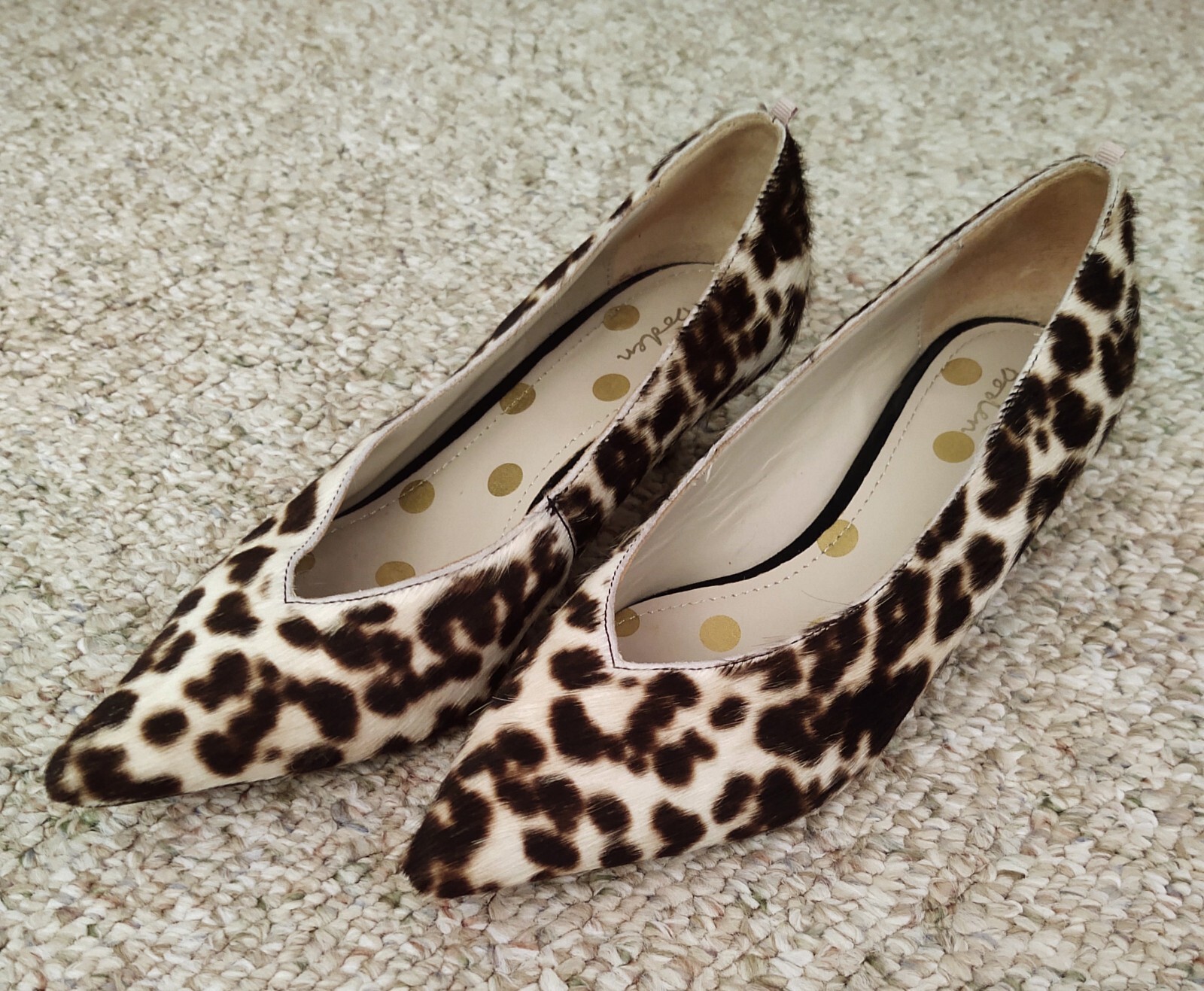 Boden – Leopard Print – Roseberry 1.5″ Heeled Leather Women’s Shoes – Sz 39/8.5