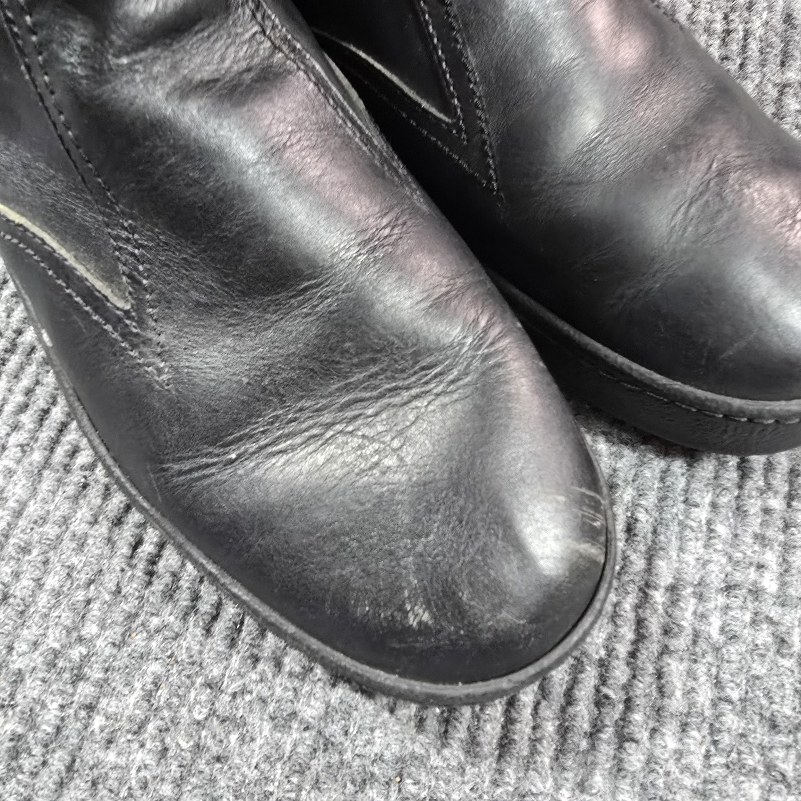 Bates Floaters Boots Womens Size 9 Black Leather Wool Lined Winter Snow USA