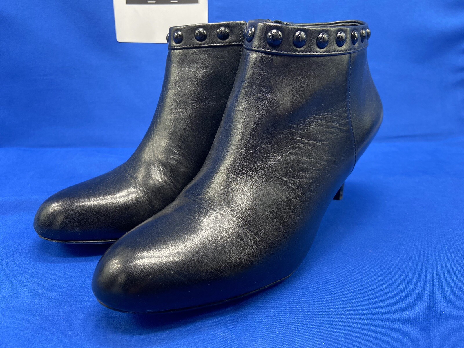 Coach Holiday Soft Shine Calf Leather Black Ankle Boot Bootie Women Size 6