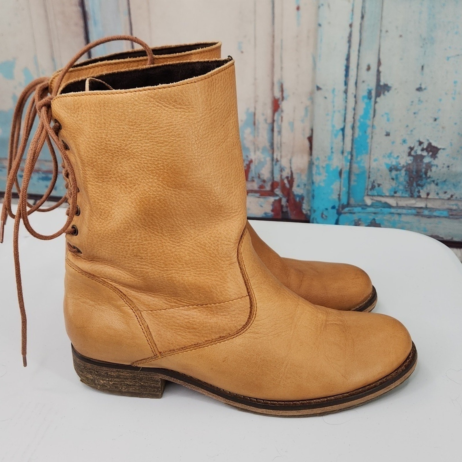 5th Avenue Echt Leder Back Lace Leather Boots