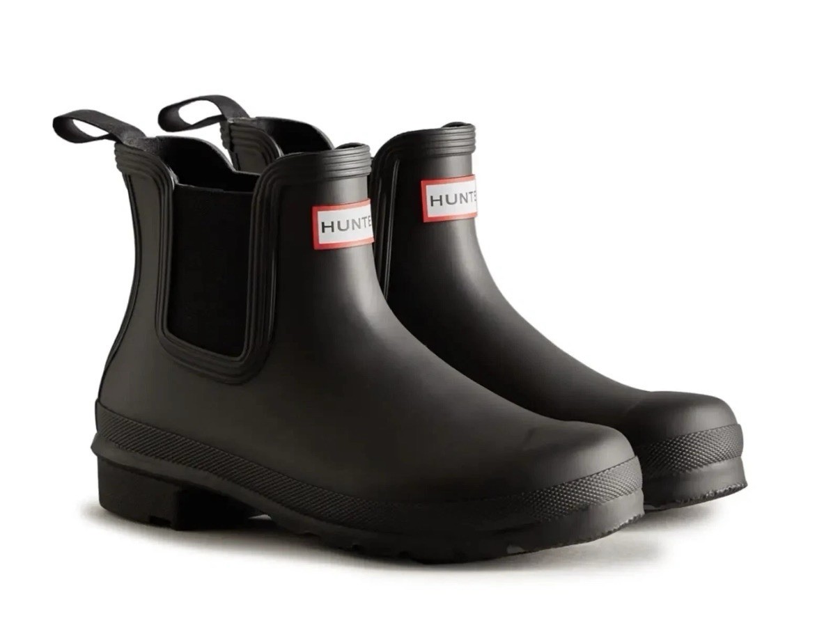 WFS2078RMA Hunter Original Chelsea Rain Boots BLACK Size US 8