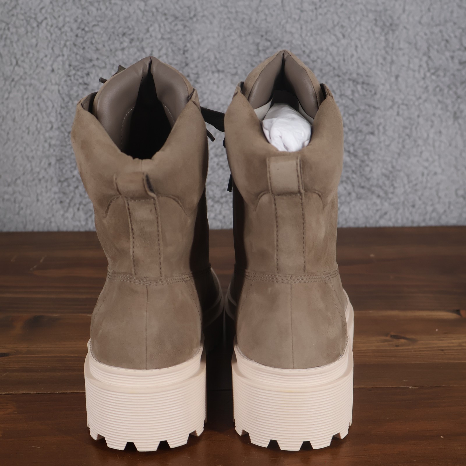 Lisa Vicky Boot Women 9 Green Adapt-V Suede Urban Combat Ankle Lug Platform