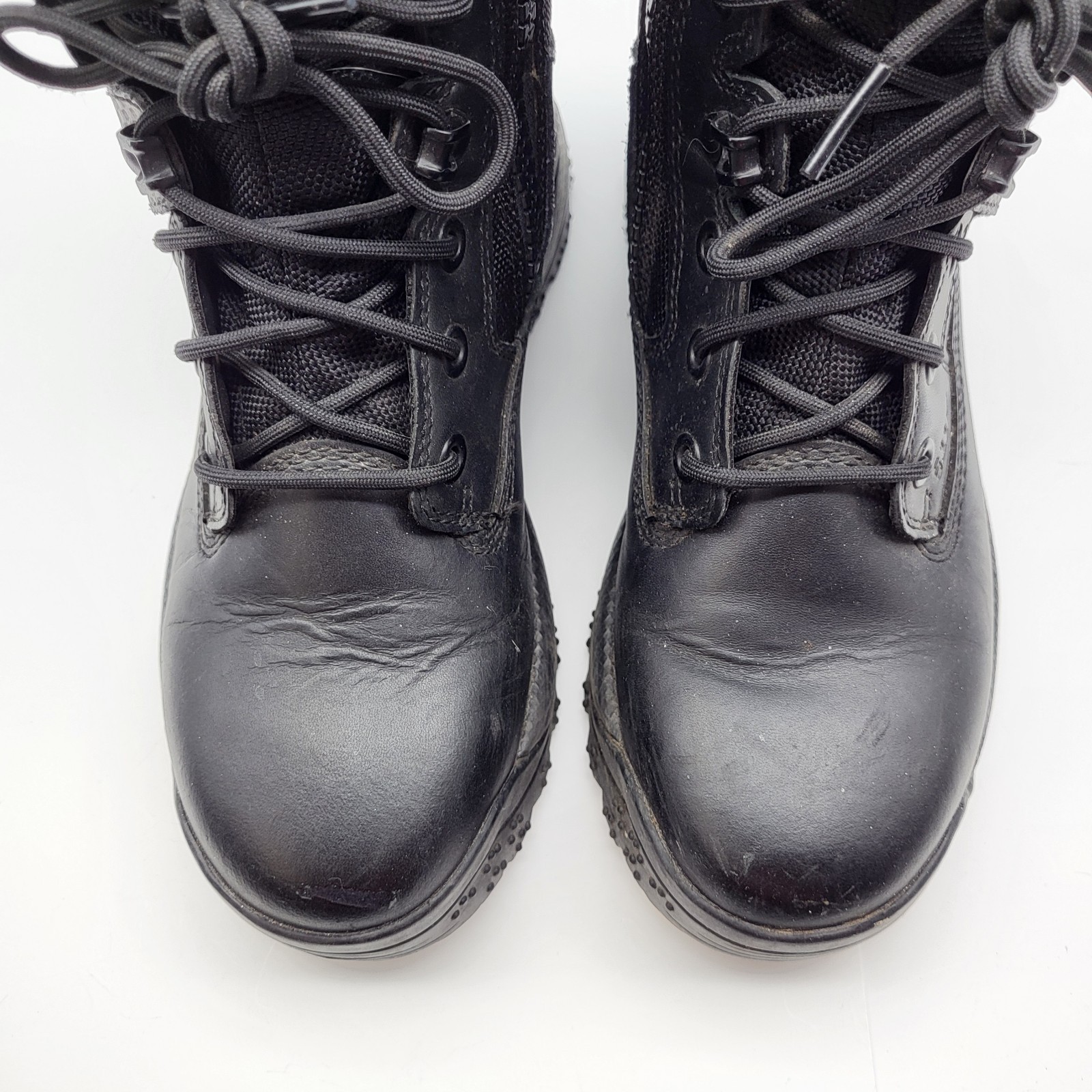 511 Tactical ATAC 6″ 2.0 Black Leather Side Zipper Boots Soft Toe Womens Size 7