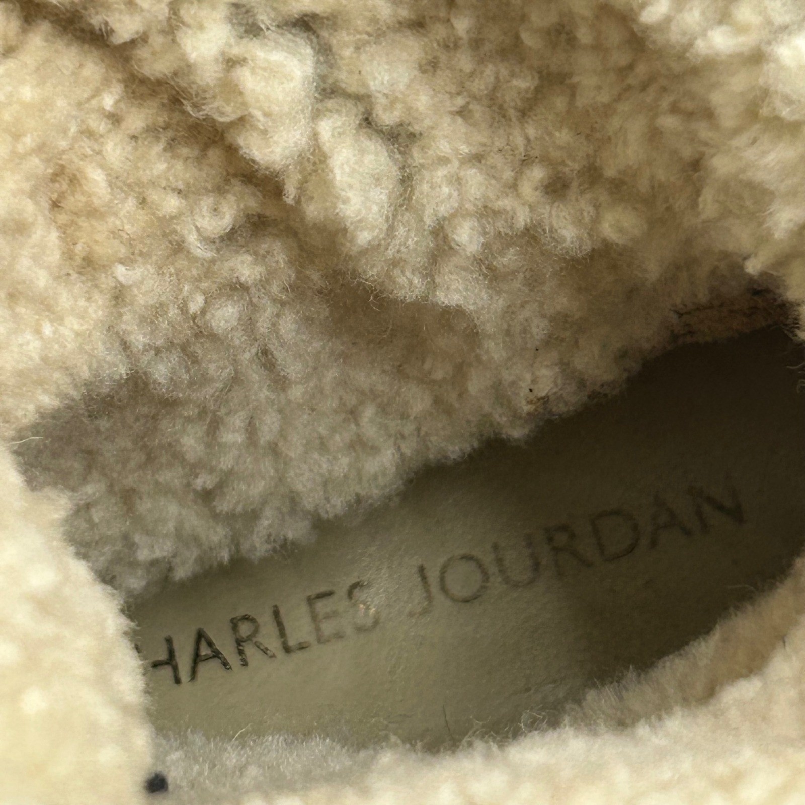 Vintage Charles Jourdan Boots Leather Shearling Fold Over Alpine Womens 10 Brown