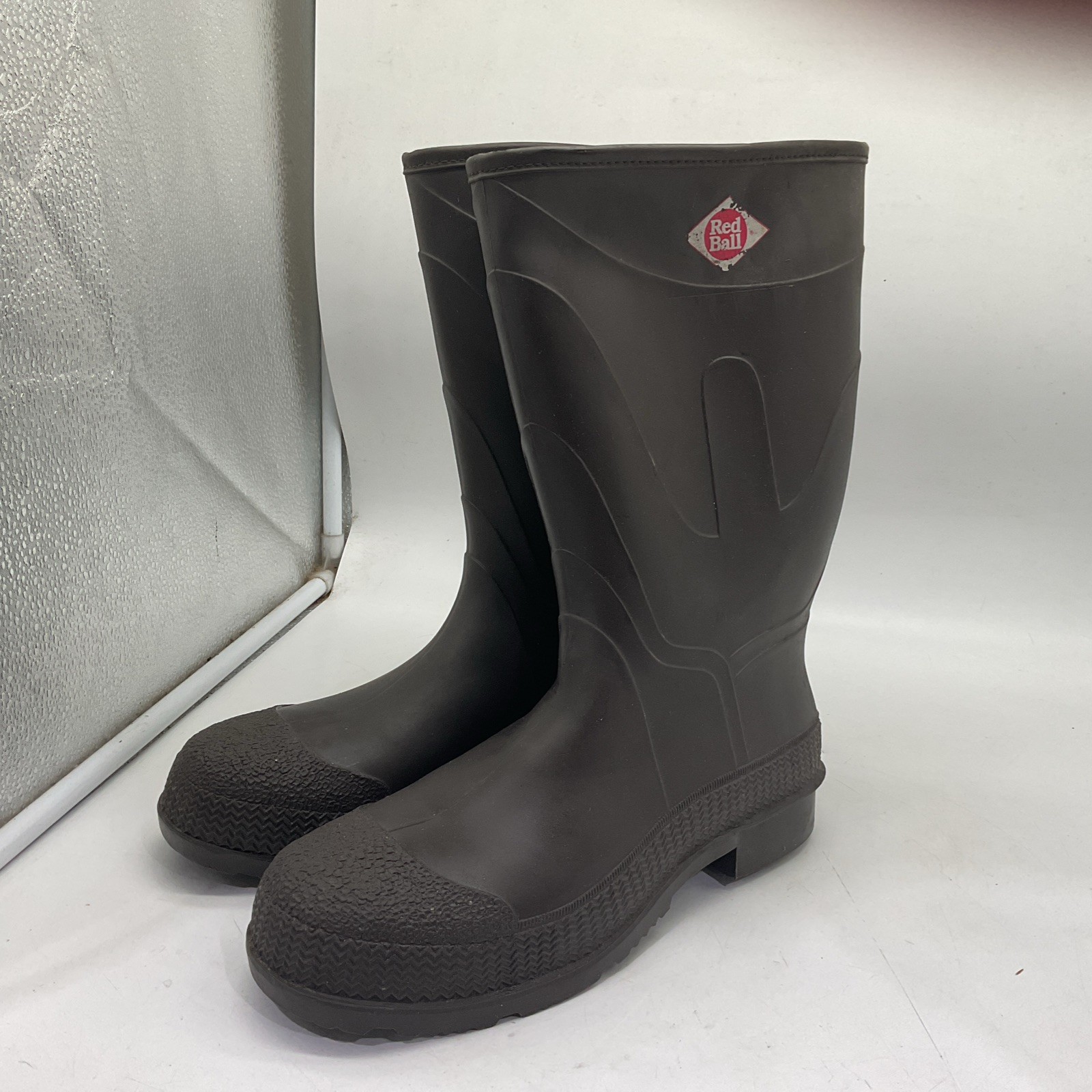 RED Ball Brown Runner Boots Size 7 Women’s Mucking Farm Fishing Gardening GUC