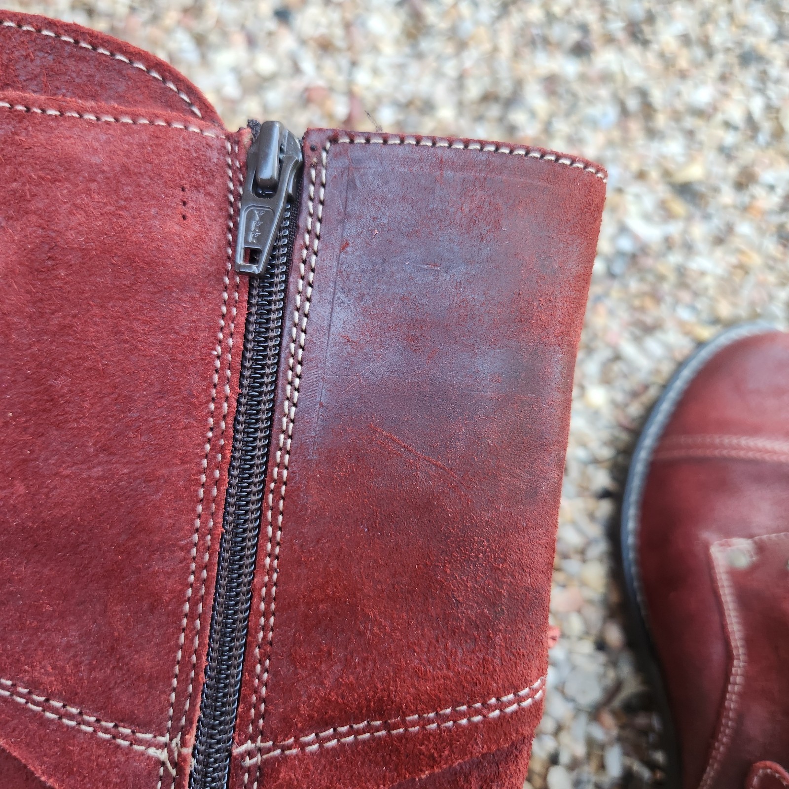 TAOS Tall Crave Red Suede Lace Up Side Zip Boots Women’s US 8 – 8.5 / EU 39 Tag