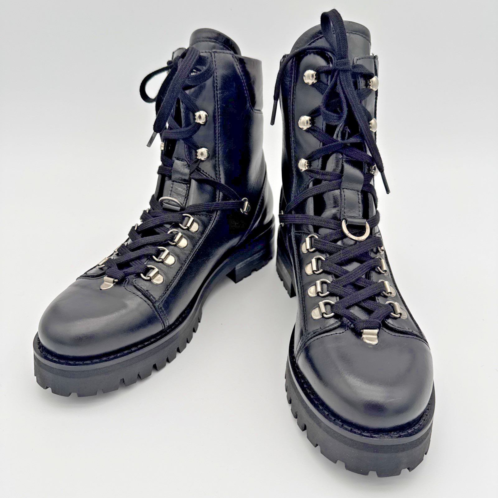 ALLSAINTS Franka Boot Women’s Black Leather Combat Hiker US 8 EU 39M UK 6 NIB