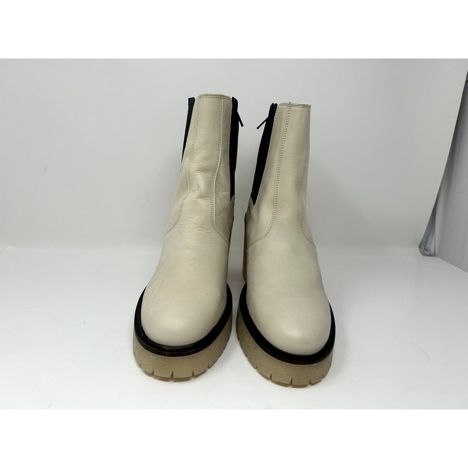 Free People James Chelsea Boot White Leather 36.5 (Size US Women’s 6.5) M