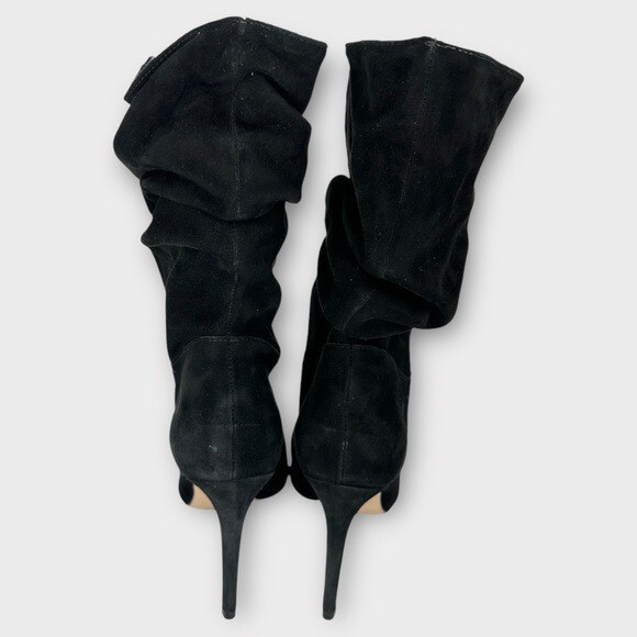 SCHUTZ Ashlee Slouch Pointed Toe Stiletto Suede Boot size 10.5 NEW Suede Bootie