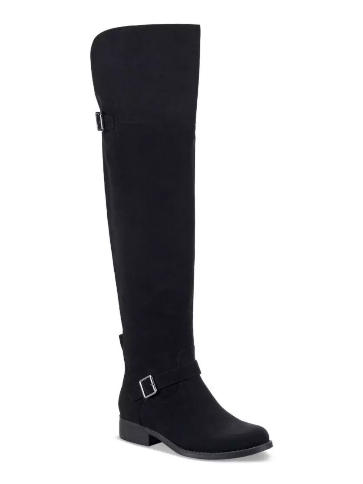 SUN STONE Womens Black Heel Pull-Tab Anyaa Round Toe Block Heel Boots Shoes 8 M
