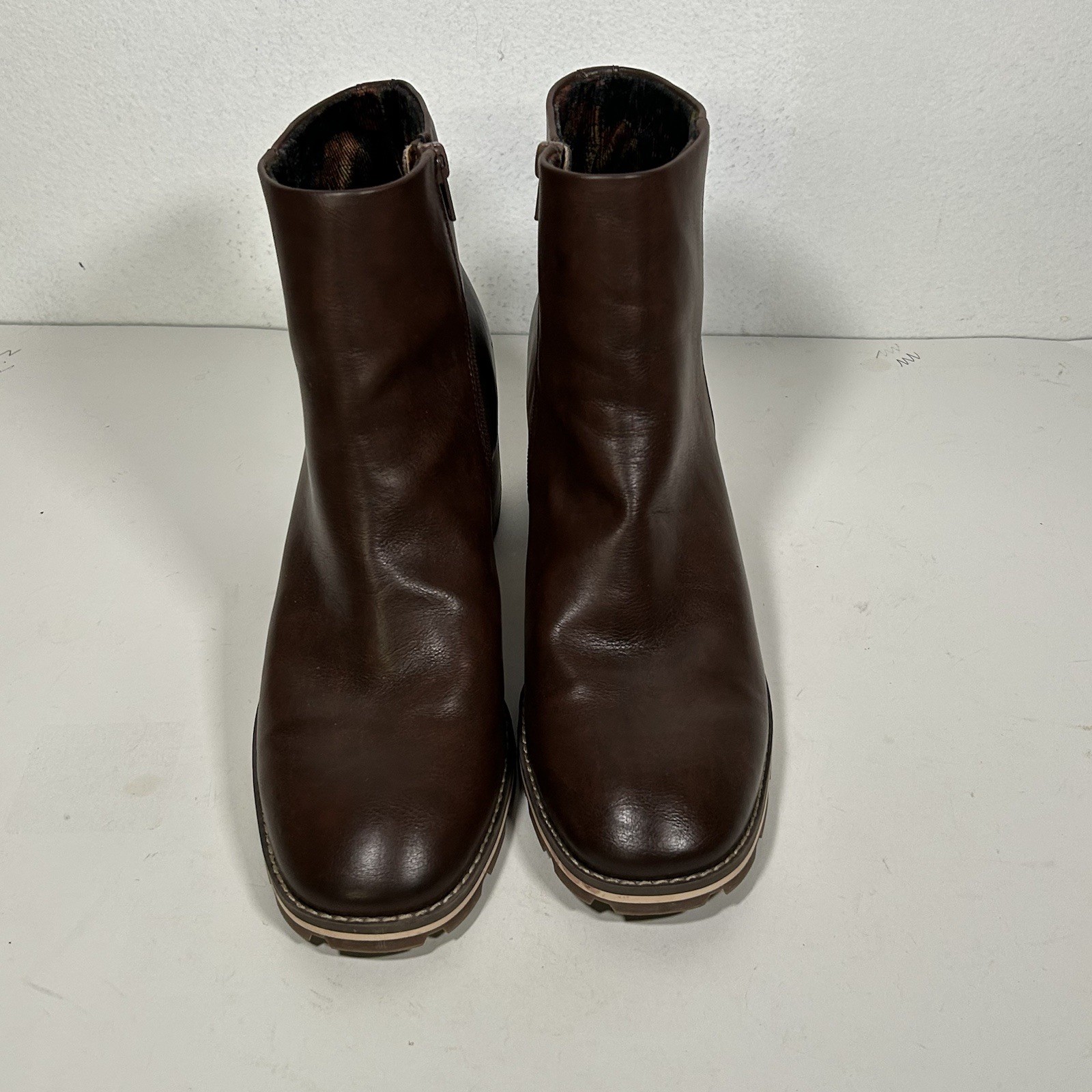 Kork’s Boots Booties Size 11 Brown Block Heel New Classic Traditional Preppy