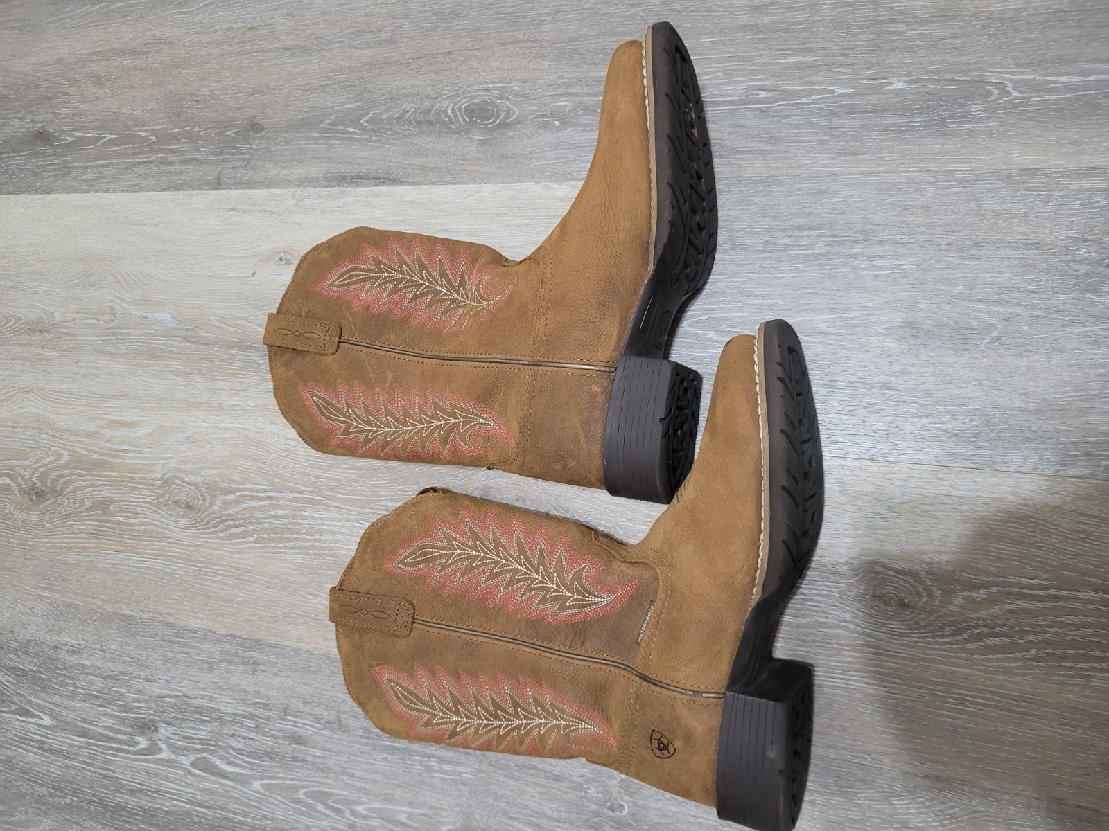 Ariat Women’s Hybrid Rancher Womens Size 7.5 Western Boot Brown and Pink Leather