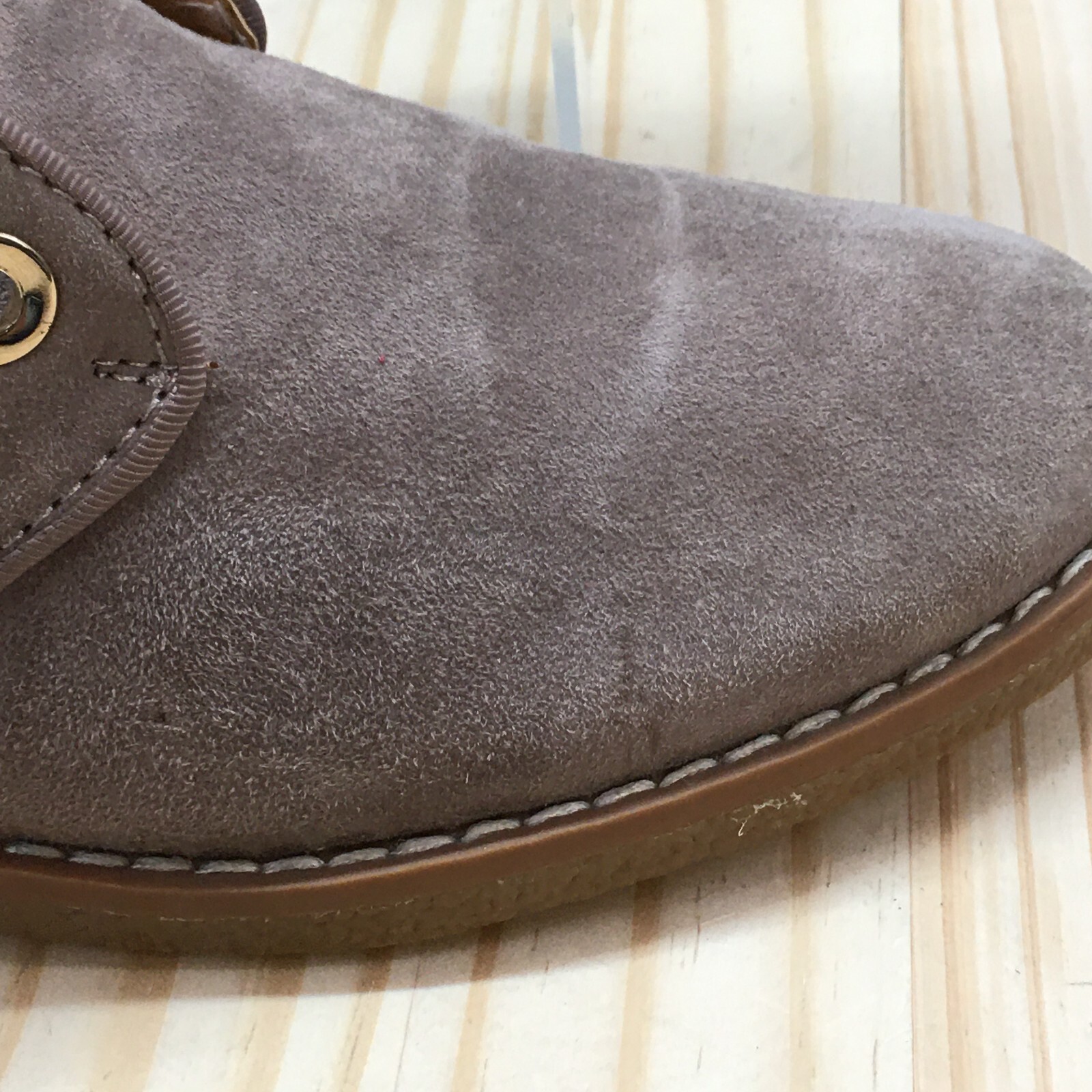 Tommy Hilfiger Boots Womens 6.5M Balbina Chukka Booties Beige Leather Almond Toe