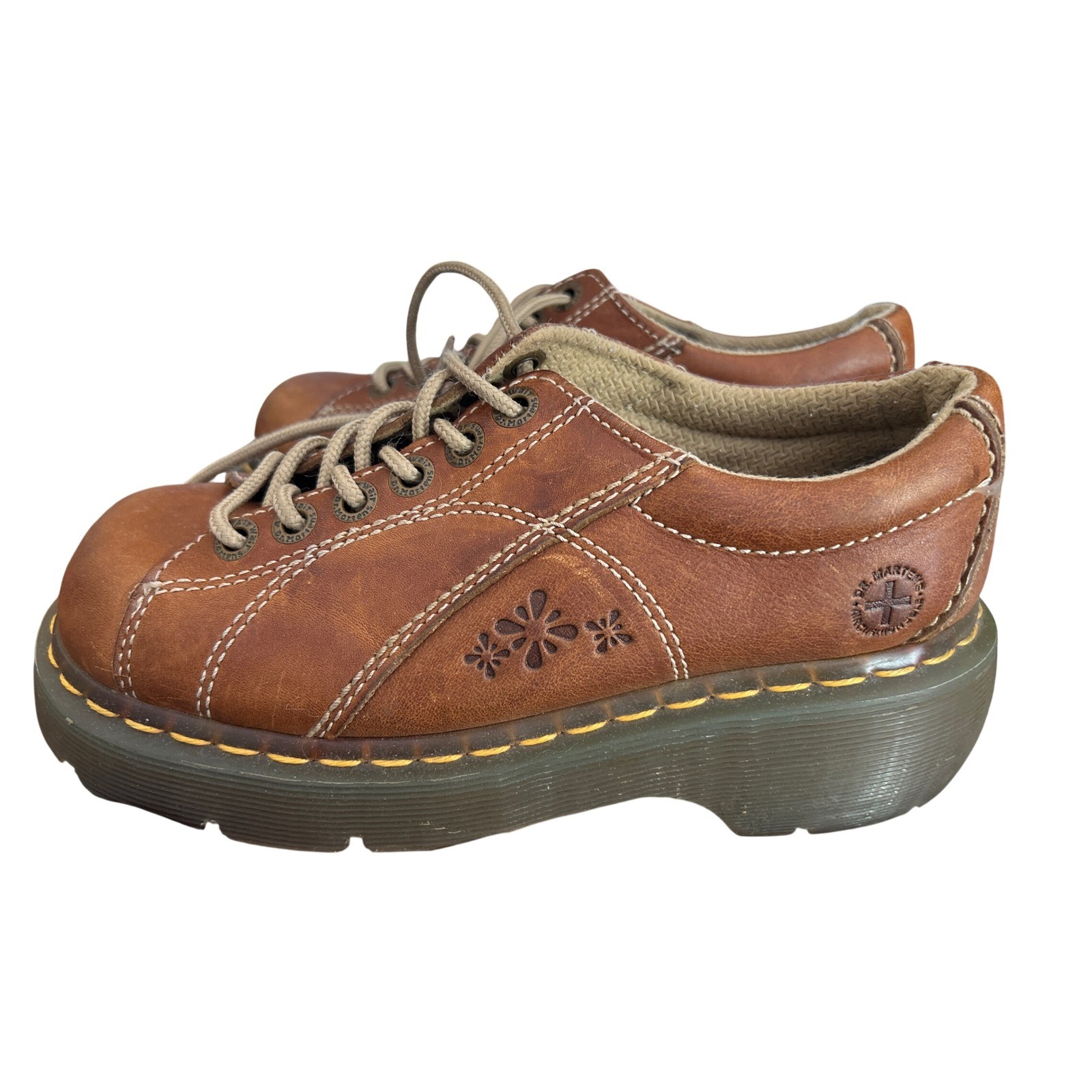 Vintage Dr. Martens 12283 Platform Shoes Y2K Grunge Cottagecore Granola Earthy