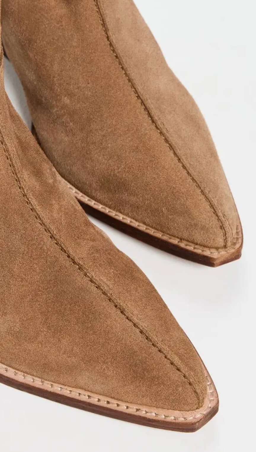 NEW FREE PEOPLE TAN SWAY LOW SLOUCH SUEDE LEATHER BOOTS SZ 36 US 5.5 6