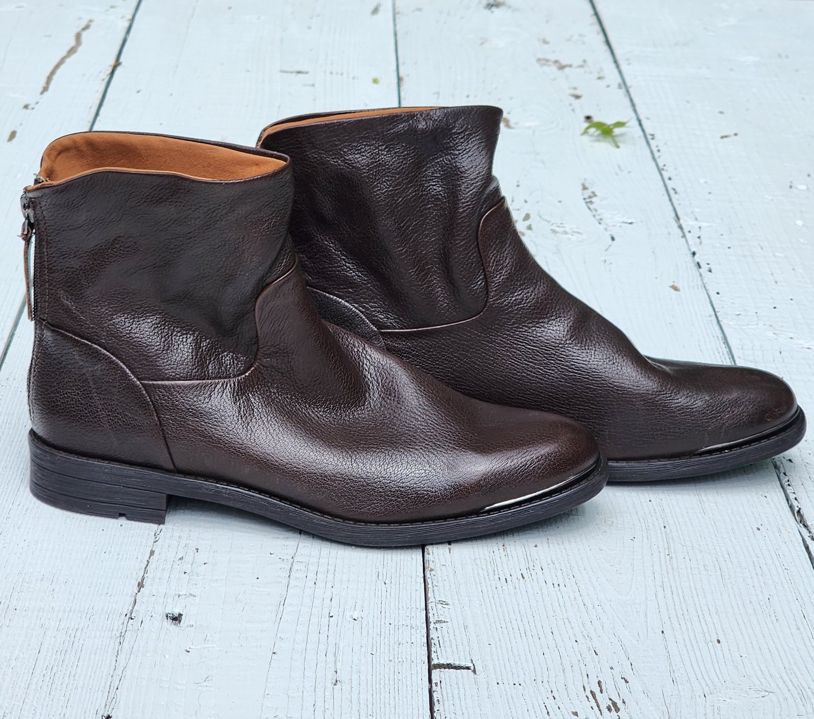 Franco Sarto Marcella Booties Brown Soft Leather Upper Size US 9 /EU 40