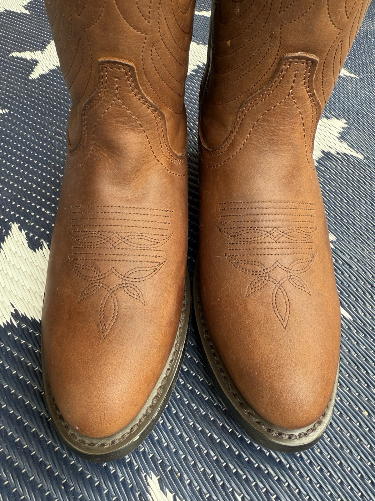 Masterson Boot Co. Dark Brown Leather Cowboy Western Boots RB7440 Womens Size 6M