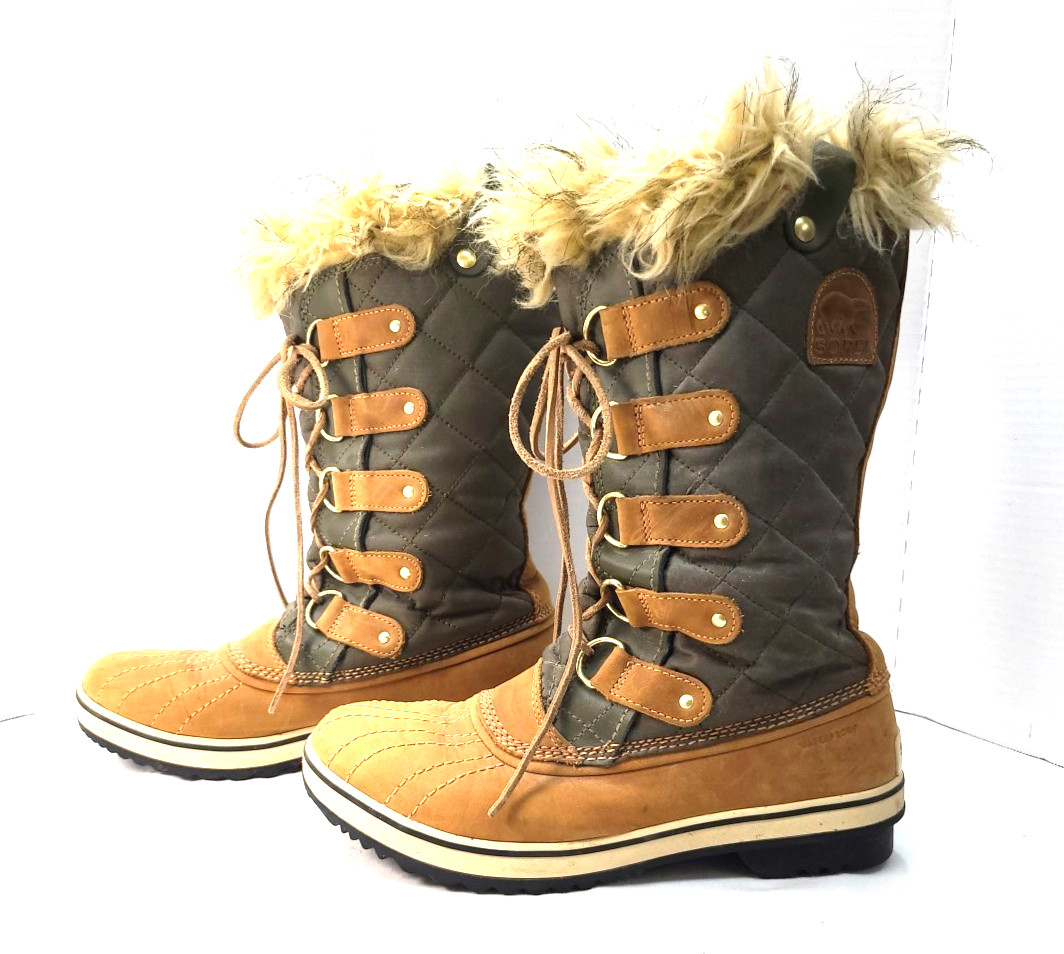 Sorel Tofino II Waterproof Winter Boots Womens Size 9 EUR 41.1/3 Camel Leather