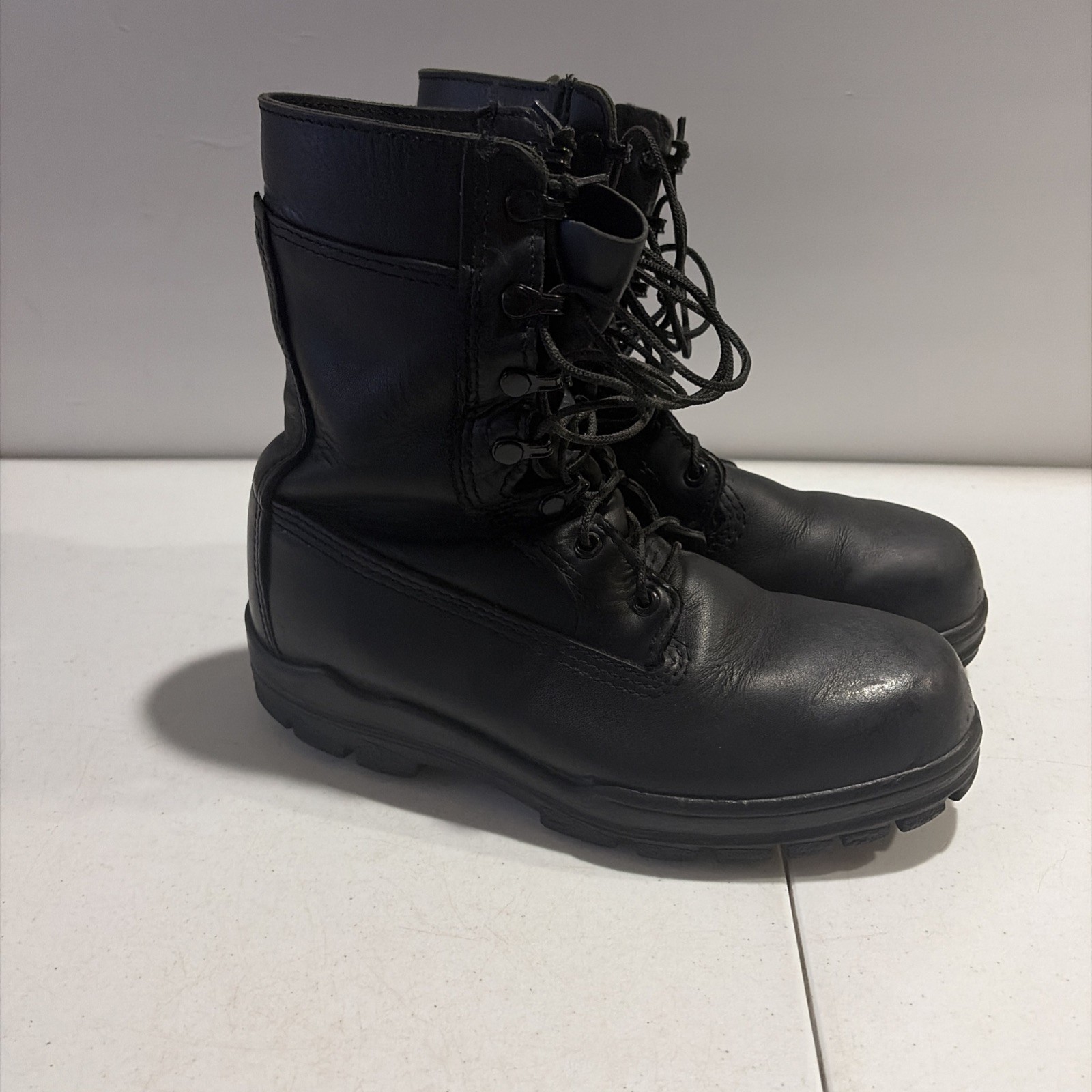 Bates Women’s 9.5 M DuraShocks Steel-Toe Combat Boots Black Leather USA