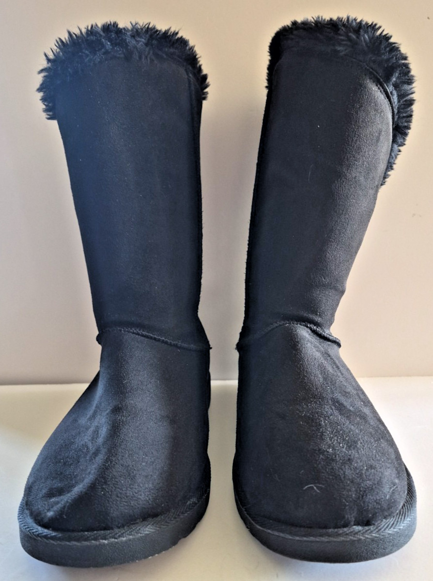 Black Boots From Kohl’s June Bug W/ Faux Fur Lining Black Size 8 Med