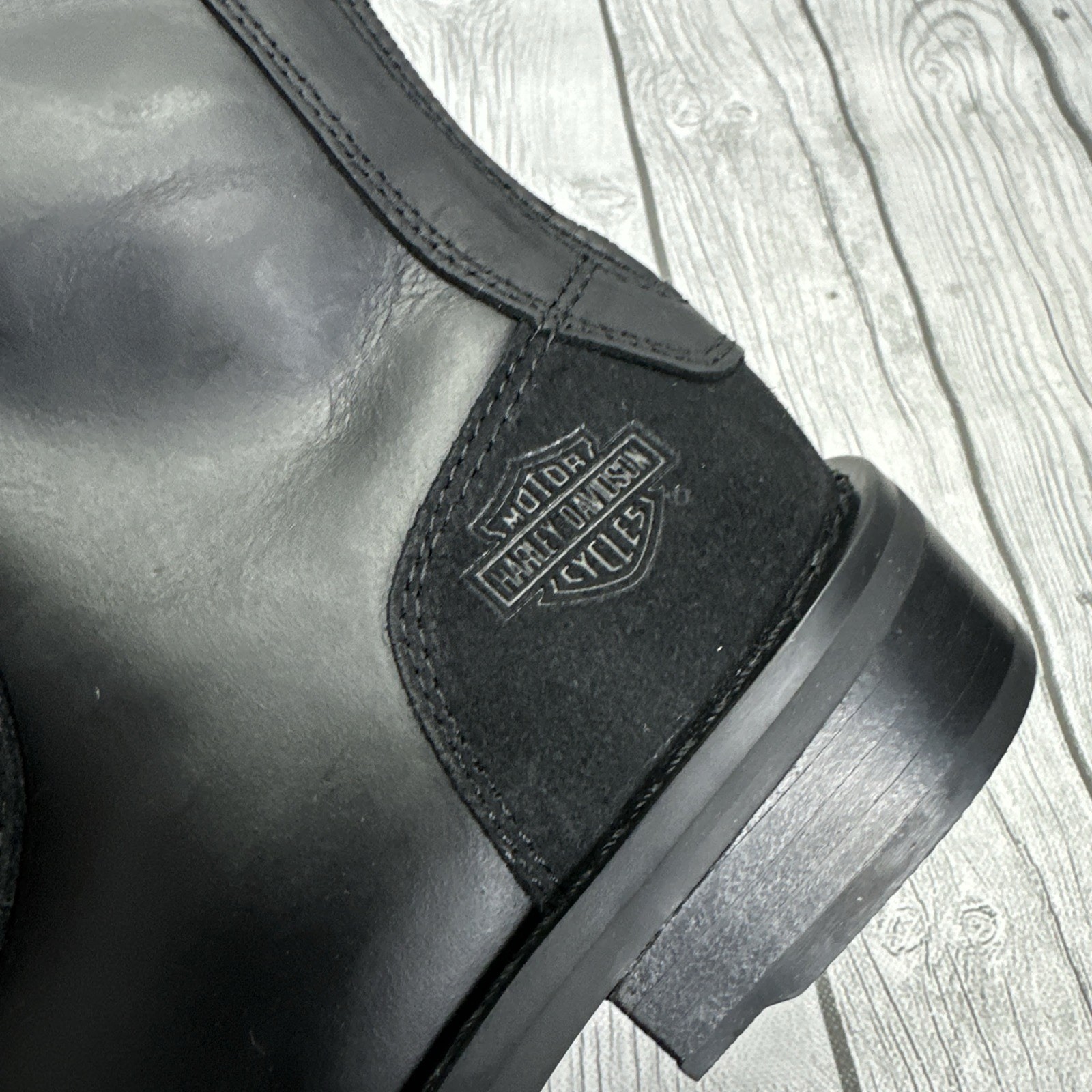 Harley Davidson Bradner Lace Womens Size 5.5 Black Leather Motorcycle Boots