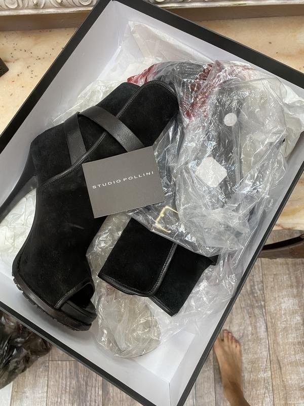 Women Studio Pollini ankle boots black suede 36.5