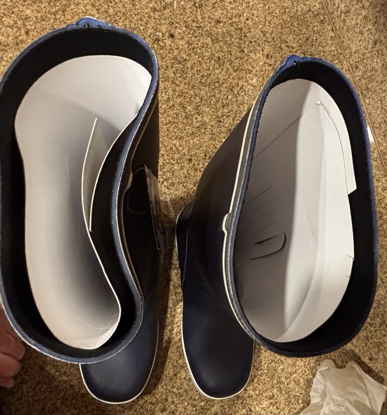 NEW West Marine SIZE 7 Waterproof TALL SEA BOOTS sailing NAVY Rubber Wellies