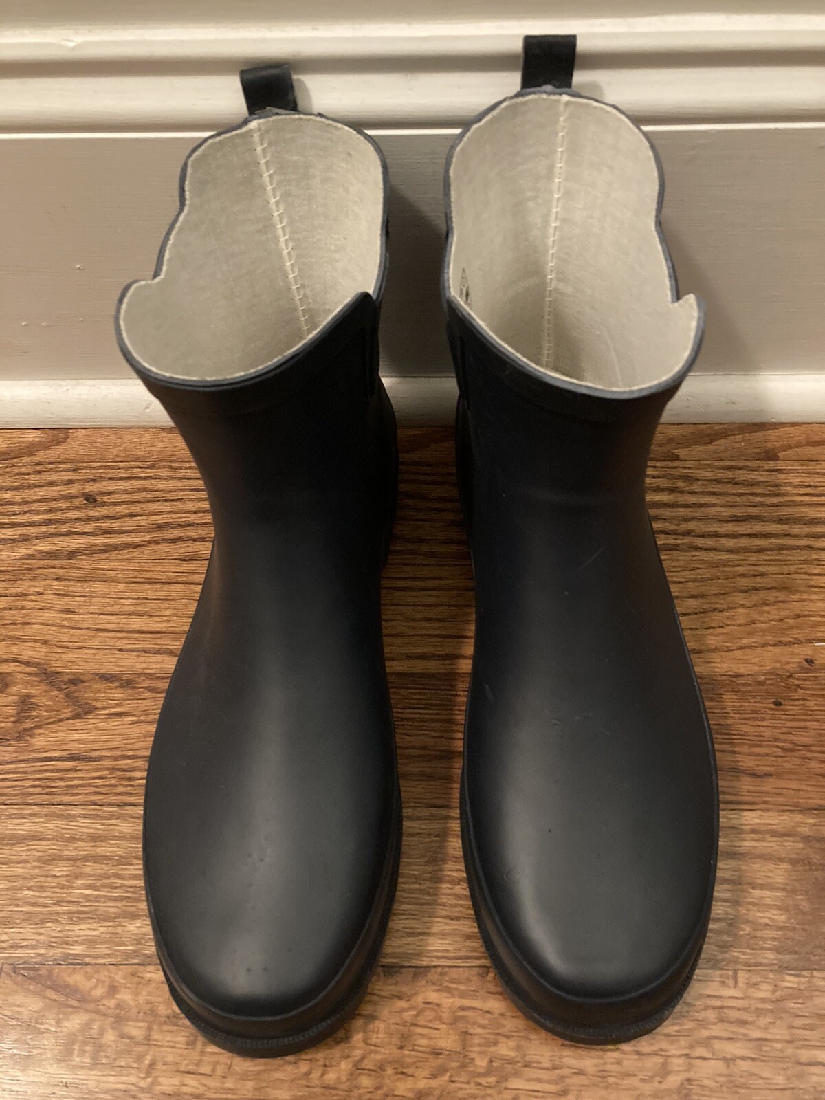 Norty Navy Blue Ankle Rain Boots 10