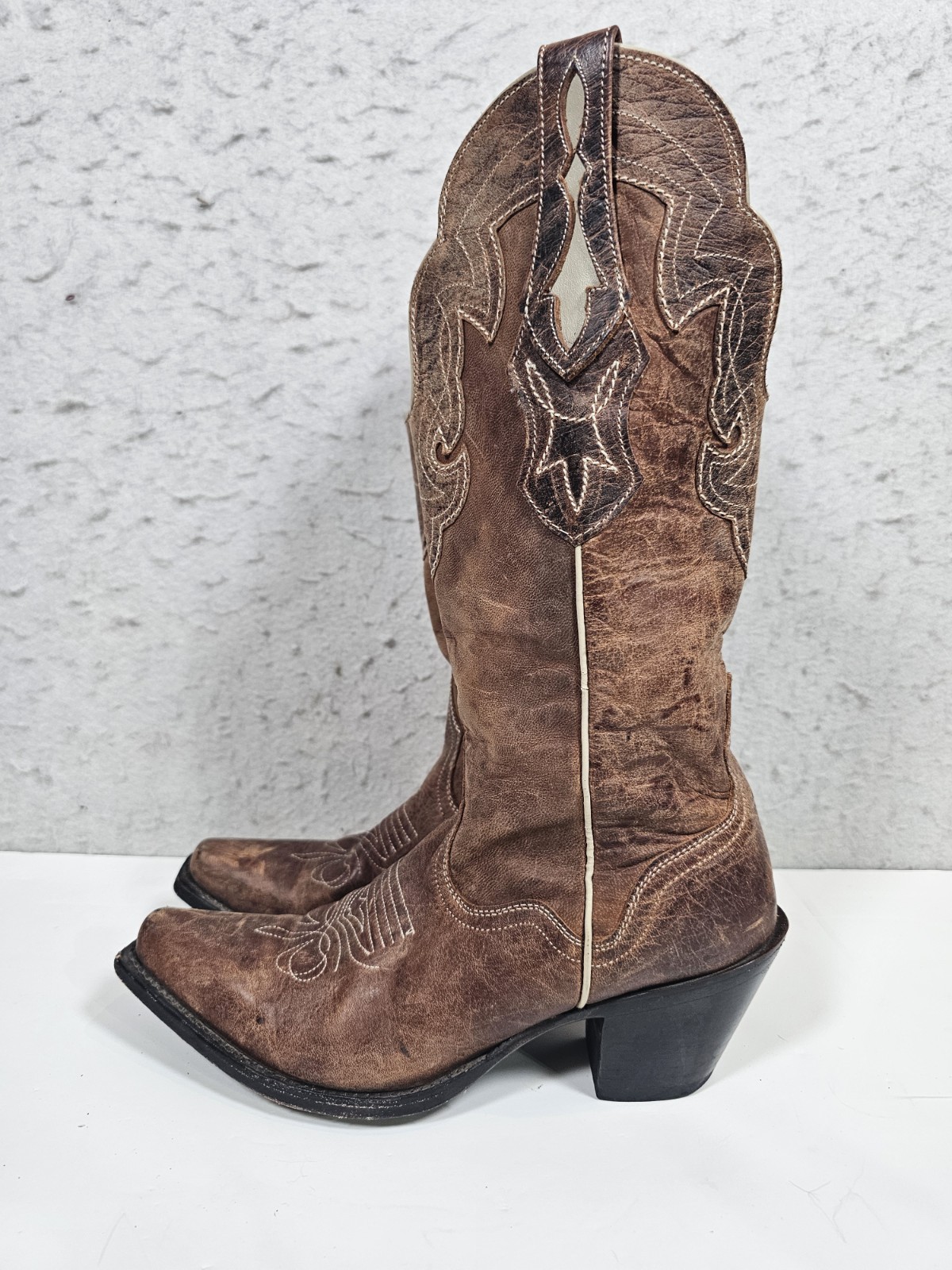 J.B. Dillon Women’s Size 8.5 B Brown Cowboy Boots Genuine Goat Leather JBW5001