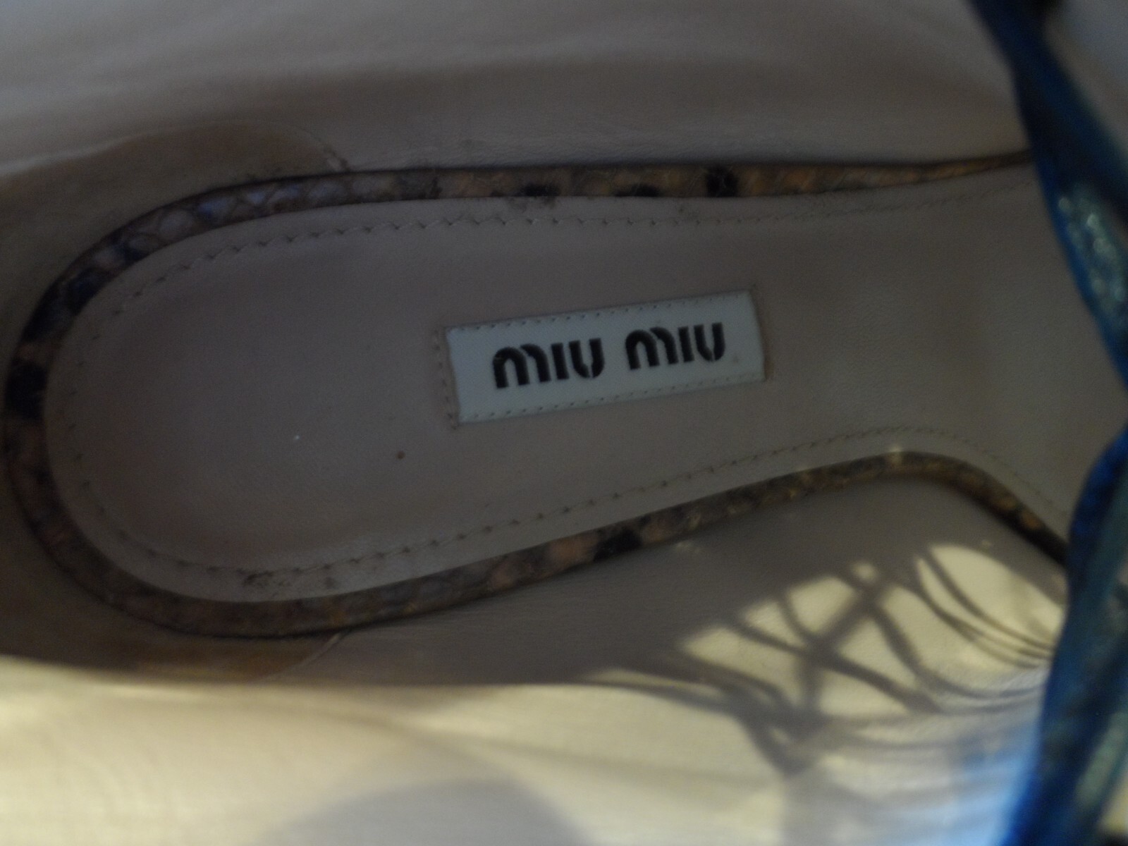 Miu Miu Brown/Beige Python Embosed Leather Lace Up Ankle Boots Size 39M
