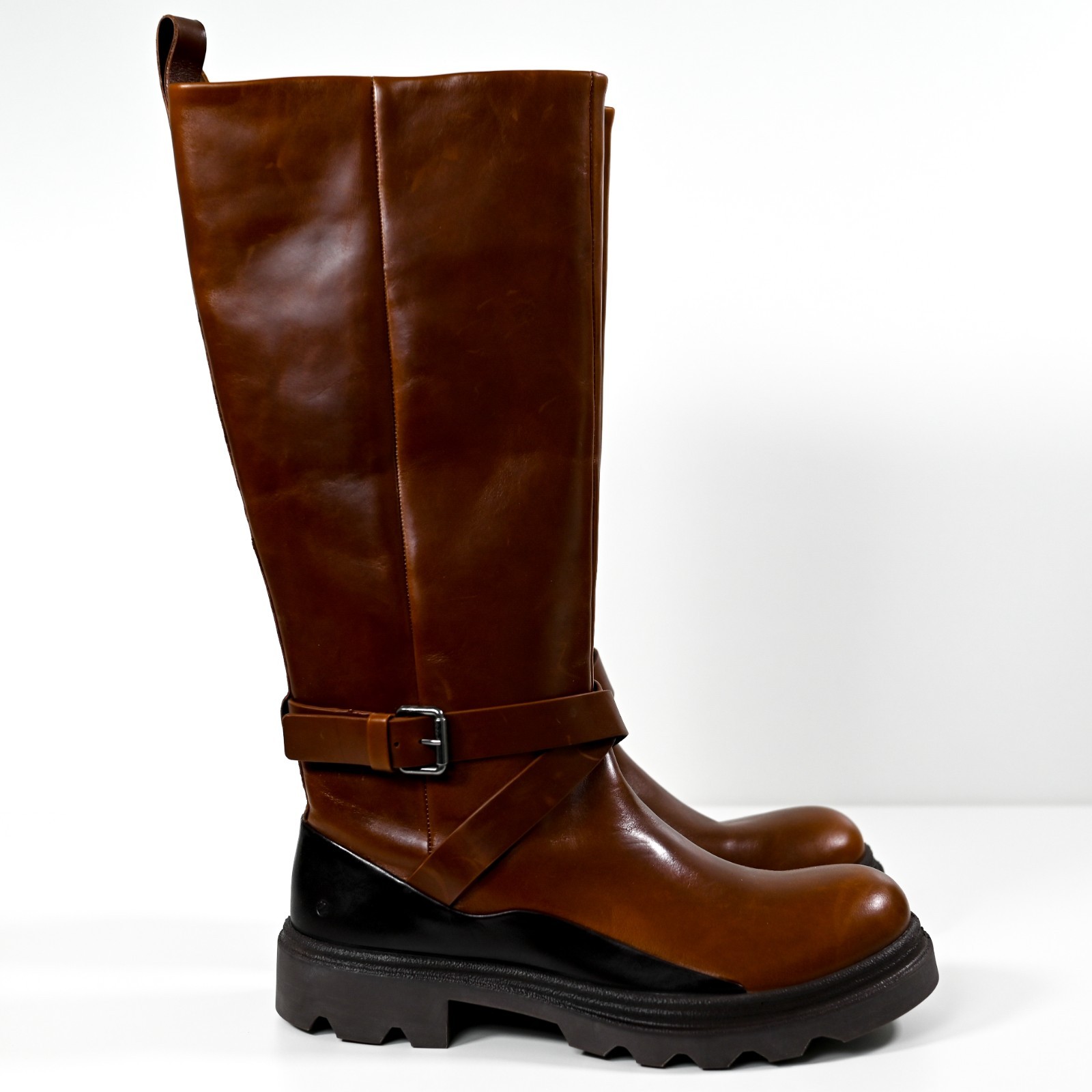 ECCO NRL Grainer Boots Full Grain Leather High-Cut Brown – Women’s Size 9 – 9.5
